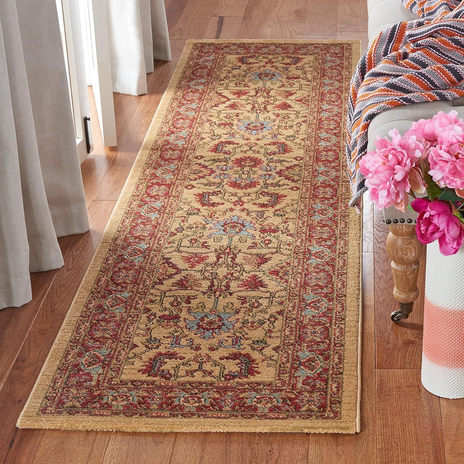 Mahal MAH693 Power Loomed Indoor Accent Rug - Red/Navy - 3'x5' - Safavieh