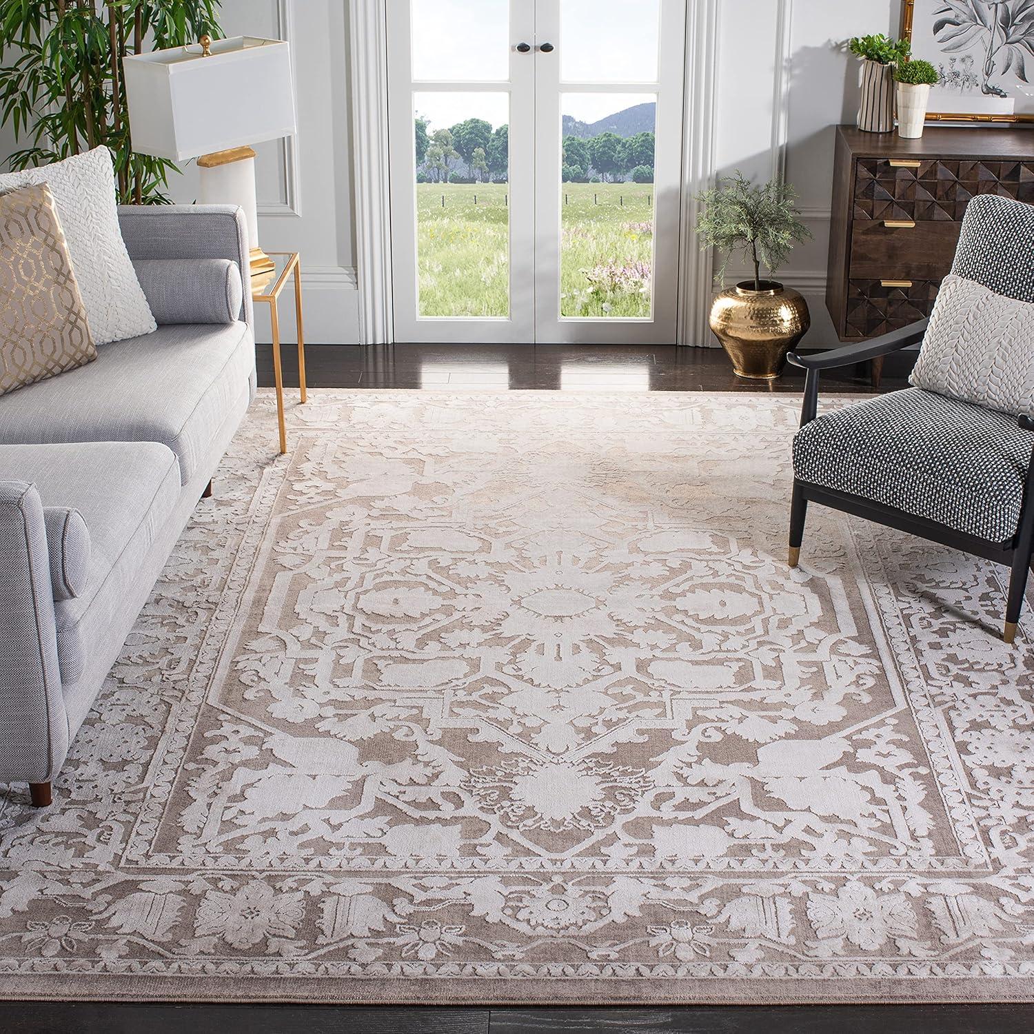 Reflection RFT665 Power Loomed Area Rug - Beige/Cream - 8'x10' - Safavieh.