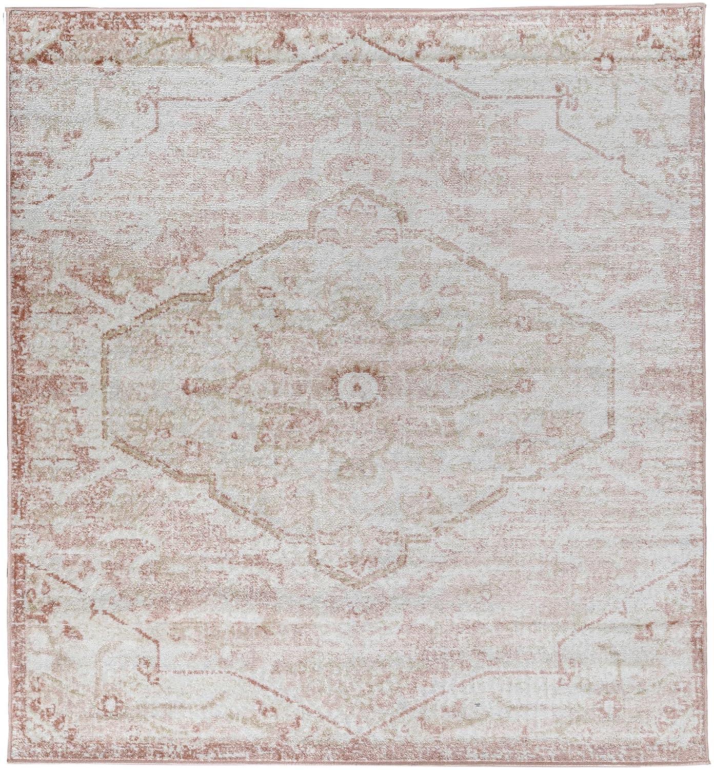 Mark & Day Baflo 7'10" Square Woven Indoor Area Rugs Blush