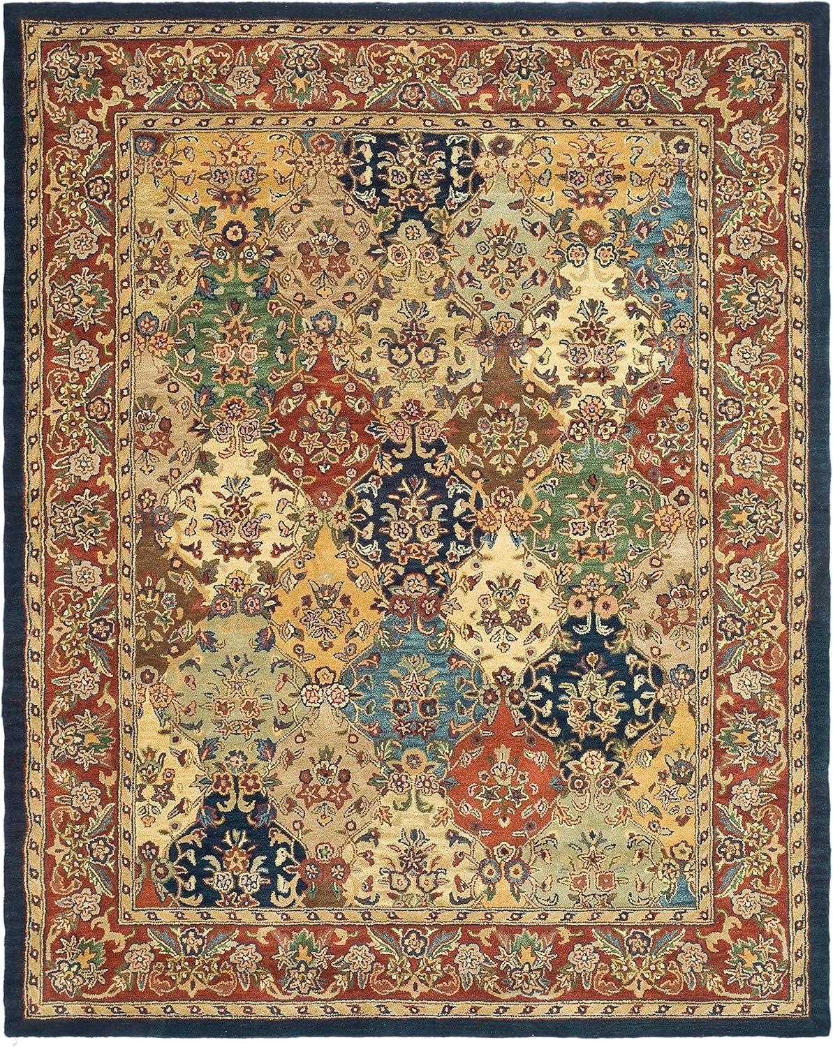Heritage HG911 Hand Tufted Area Rug - Multi/Burgundy - 7'6"x9'6" - Safavieh.