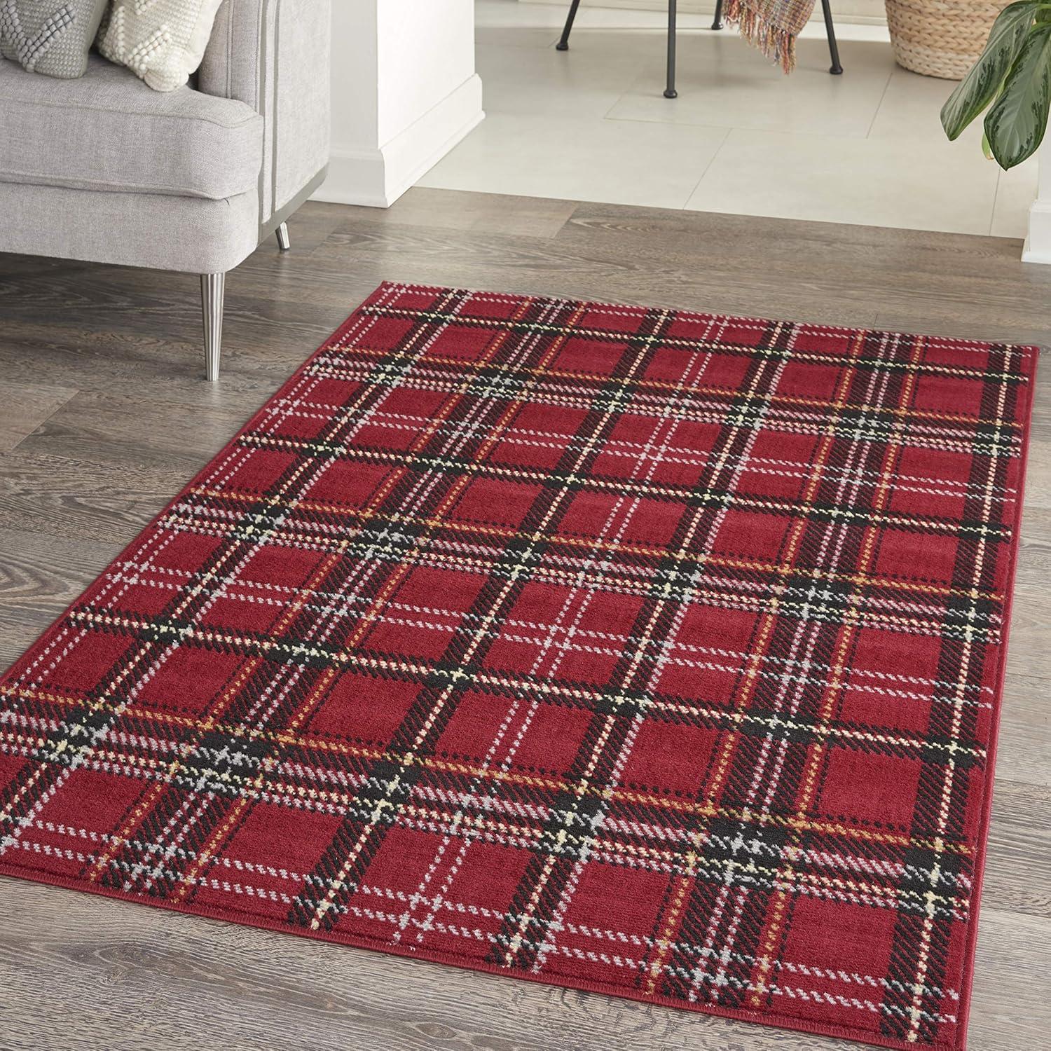 Nourison Grafix 7' x 10' Red Farmhouse & Country Indoor Rug