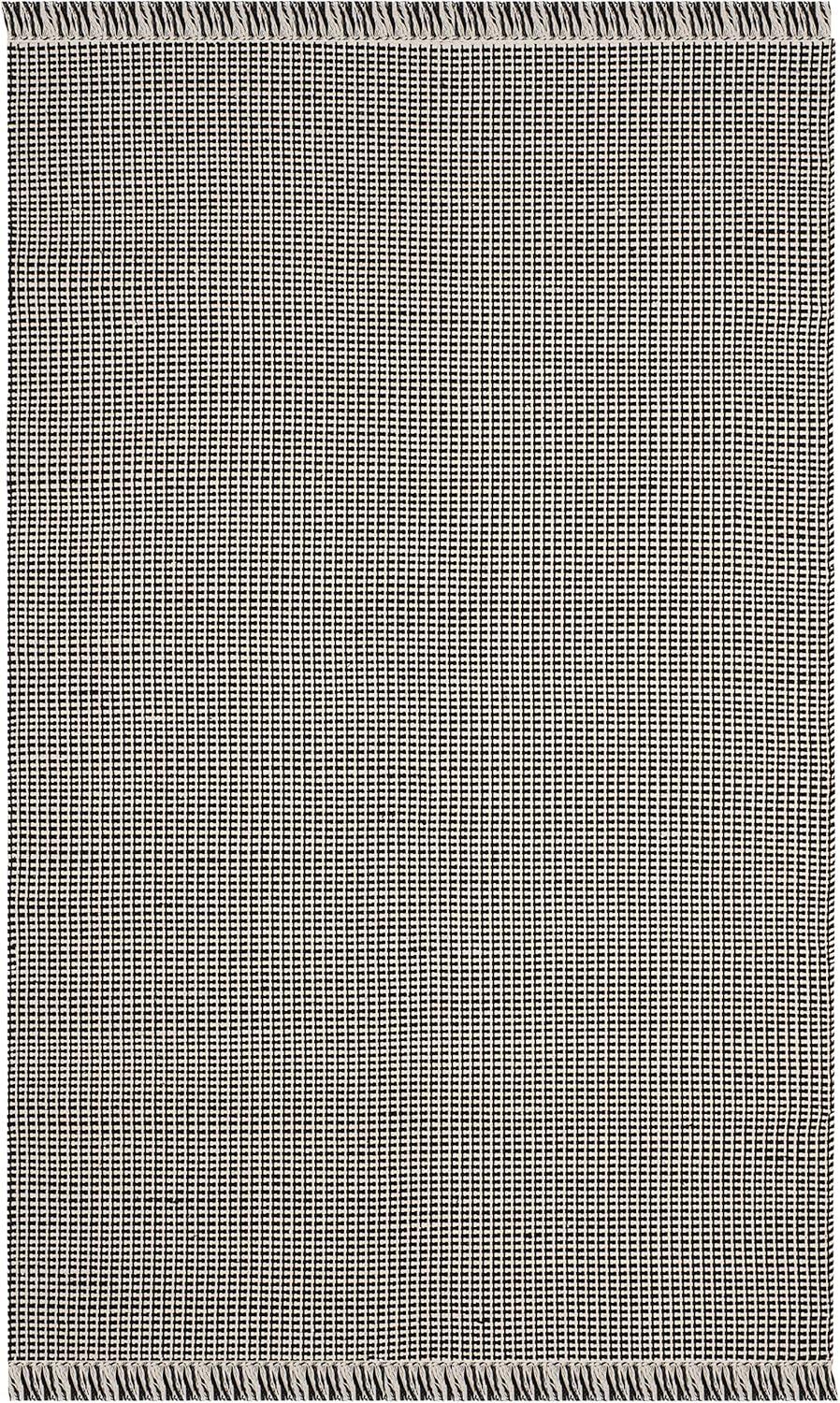 Montauk MTK340 Hand Woven Indoor Area Rug - Ivory/Black - 5'x8' - Safavieh
