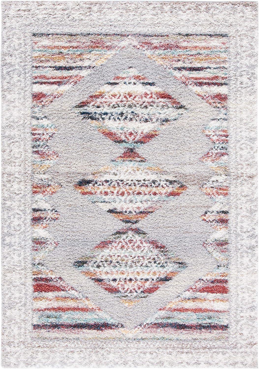 SAFAVIEH Calista Jayce Southwestern Area Rug, Grey/Ivory, 9' x 12'