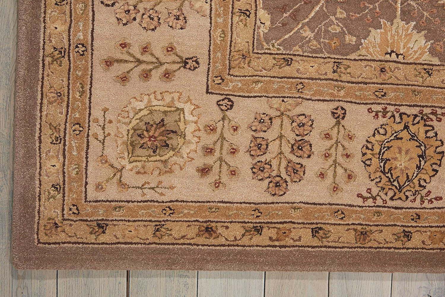 Nourison  Hand-tufted Area Rug Taupe 5'6" x 8'6" Contains Latex Silk, Wool Nature 5' x 8' Indoor Brown