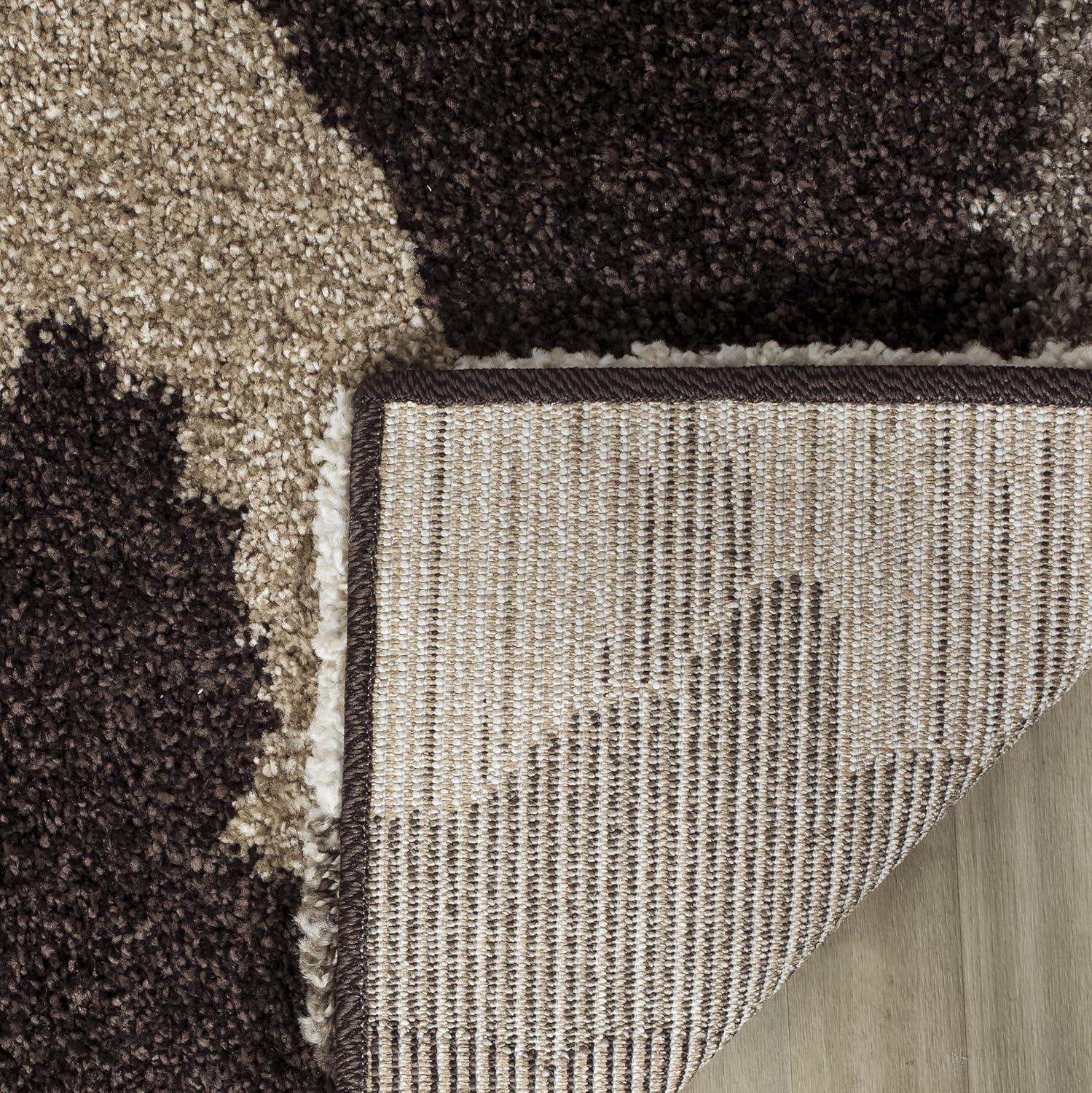 Florida Shag SG453 Power Loomed Indoor Area Rug - Beige/Multi - 5'3"x7'6" - Safavieh.