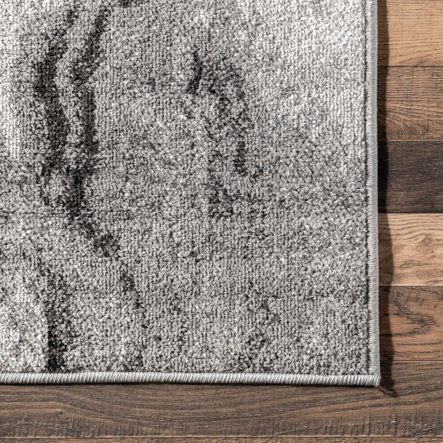 Nuloom Remona Abstract 9x12 Indoor Area Rug for Living Room Bedroom Dining Room Kitchen, Grey/Ivory