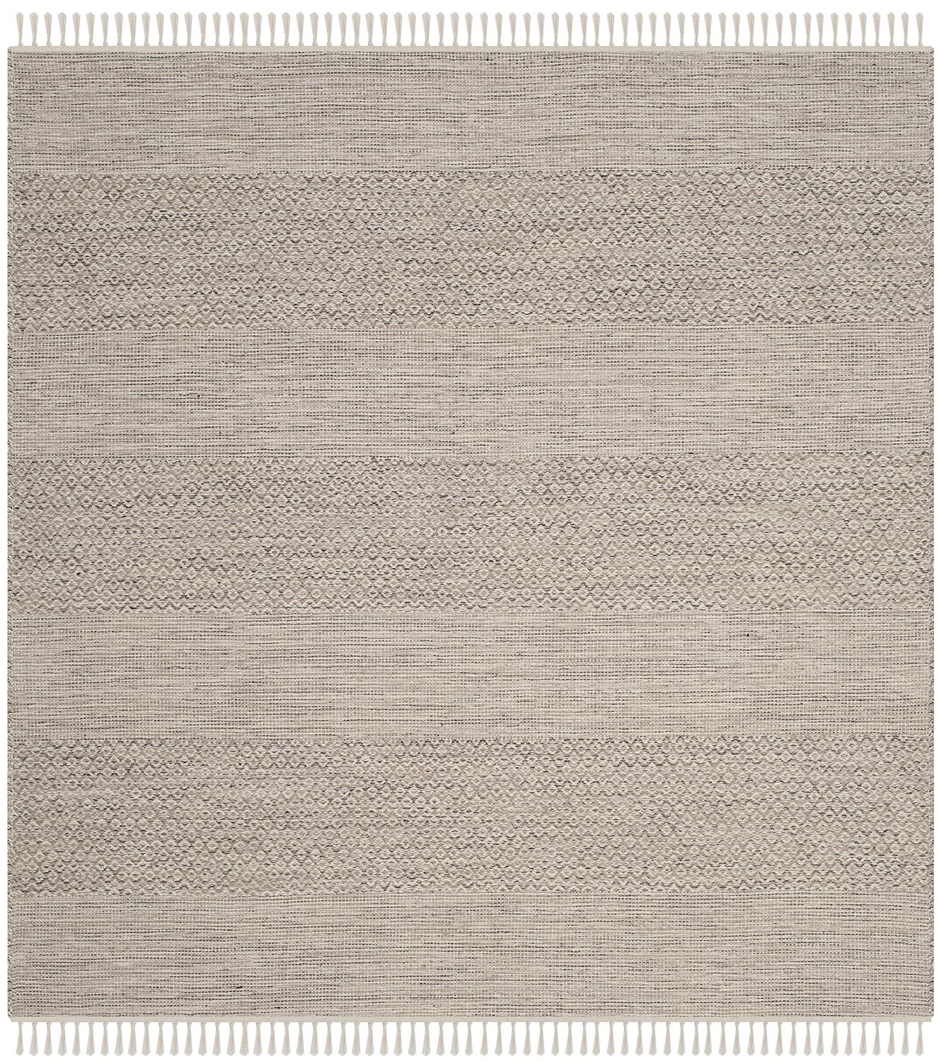 Montauk MTK330 Hand Woven Indoor Area Rug - Ivory/Steel Grey - 8'x8' - Safavieh