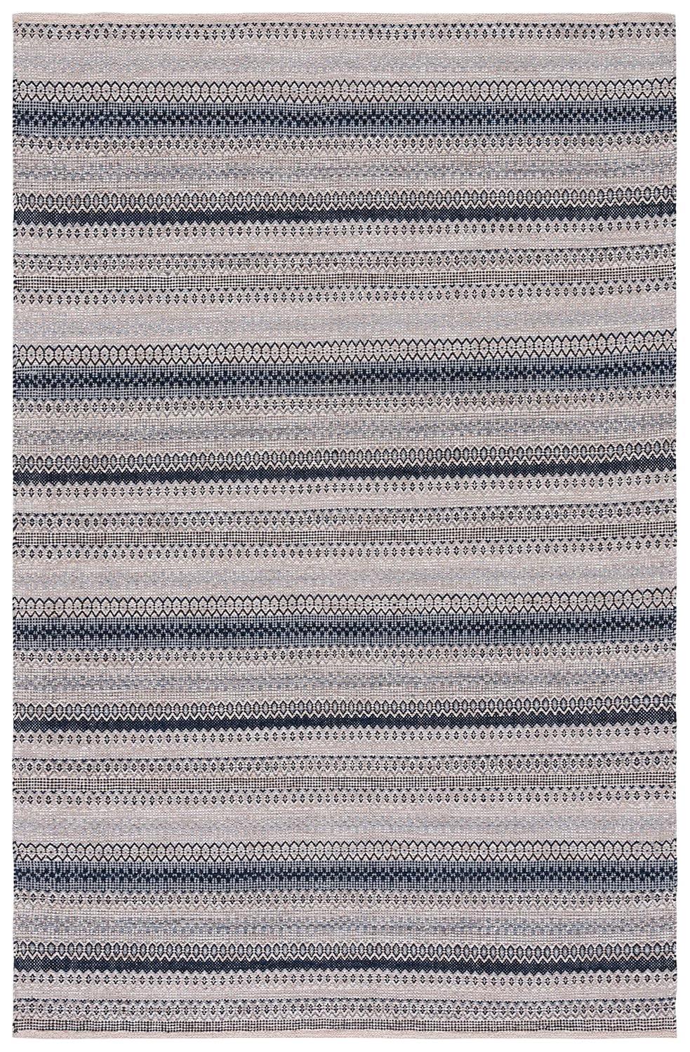 Kilim KLM475 Hand Woven Area Rug - Grey/Black - 6'x9' - Safavieh.