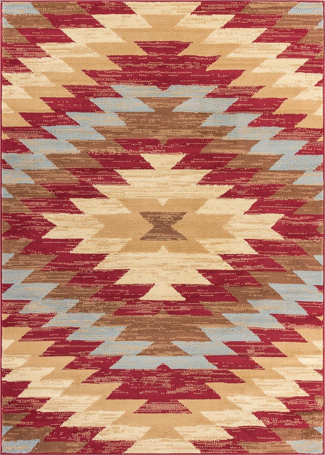 Infinity Home 84805 5 x 7 ft. Miami Alamo Southwestern Area Rug - Red