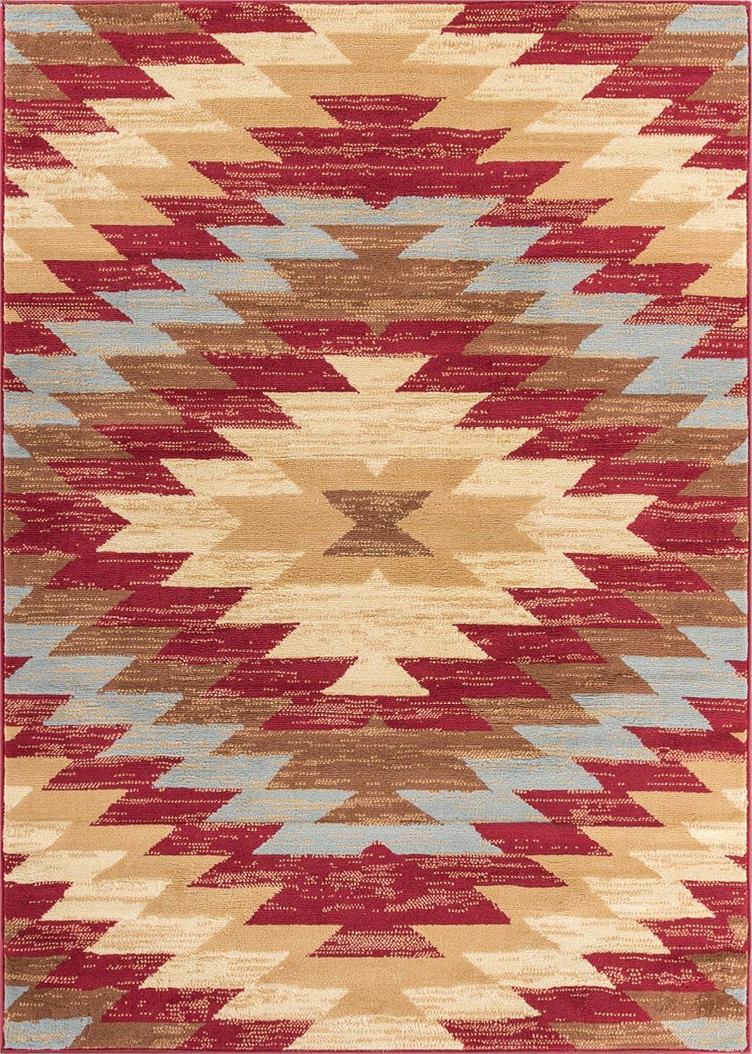 Infinity Home 84805 5 x 7 ft. Miami Alamo Southwestern Area Rug - Red