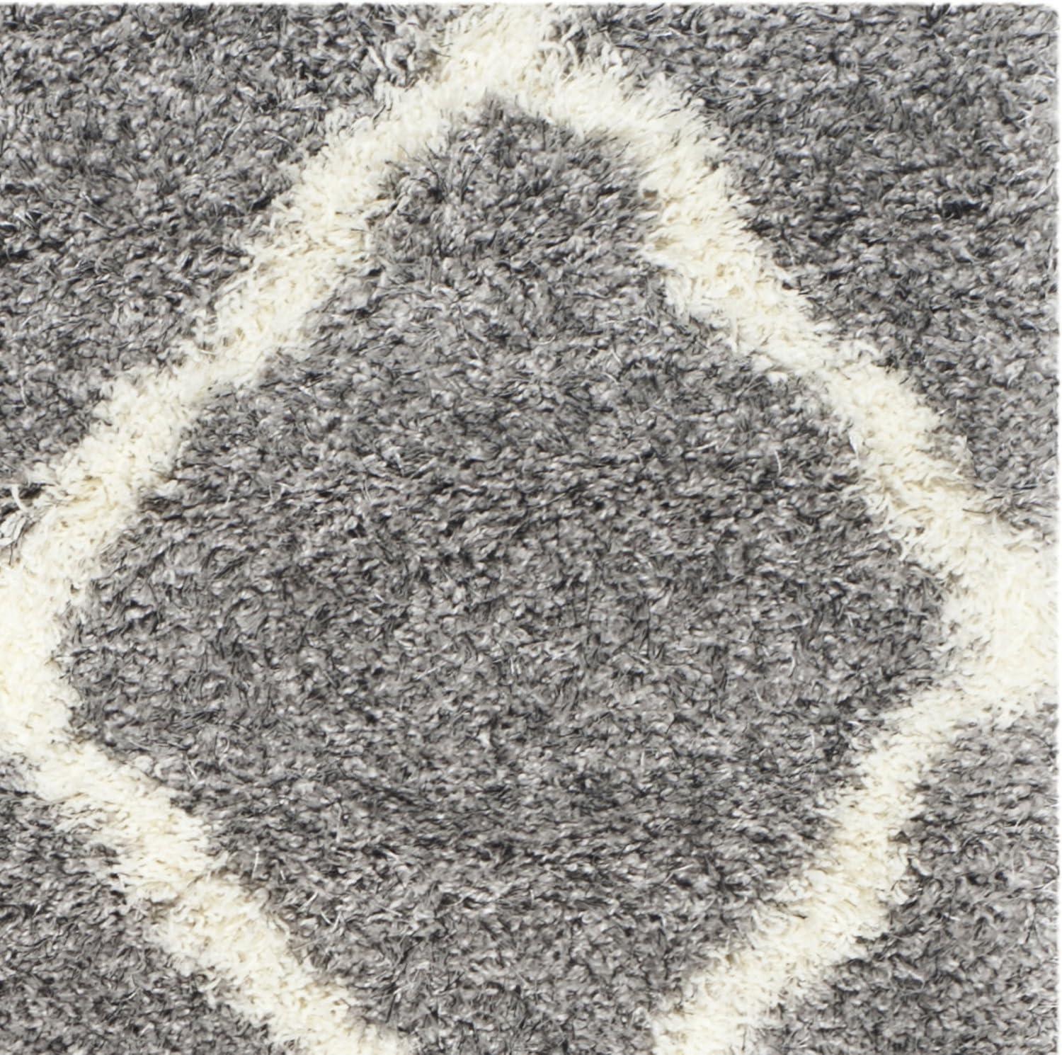 Montreal Shag SGM866 Power Loomed Indoor Accent Rug - Grey/Ivory - 3'x5' - Safavieh.