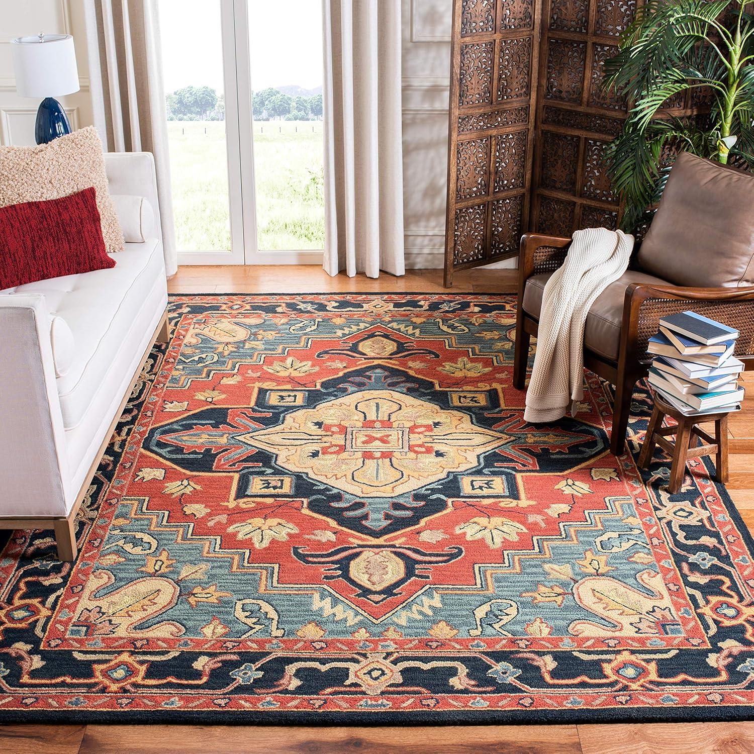Heritage HG920 Hand Loomed Area Rug - Beige/Grey - 8'9"x11'9" - Safavieh.