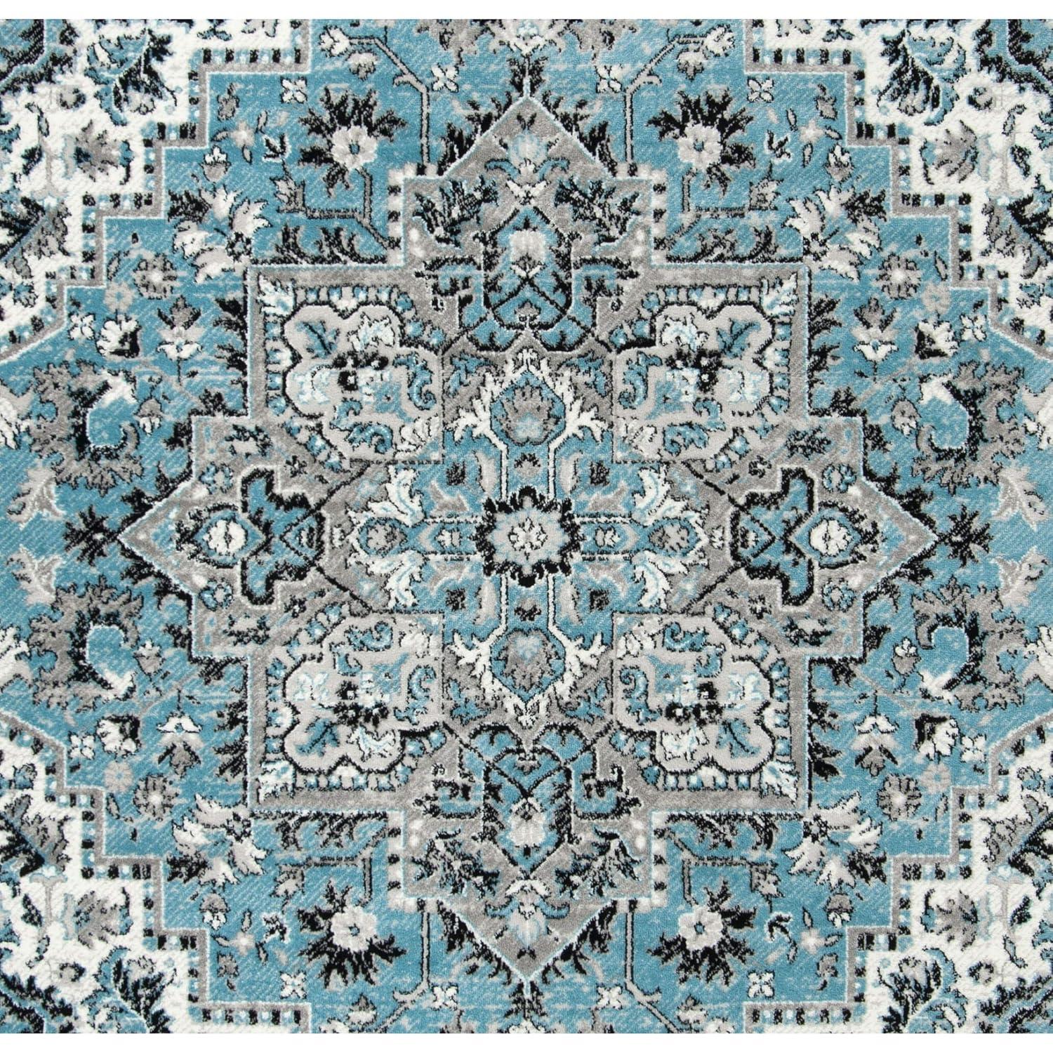 SAFAVIEH Skyler Collection SKY126M Blue / Ivory Rug