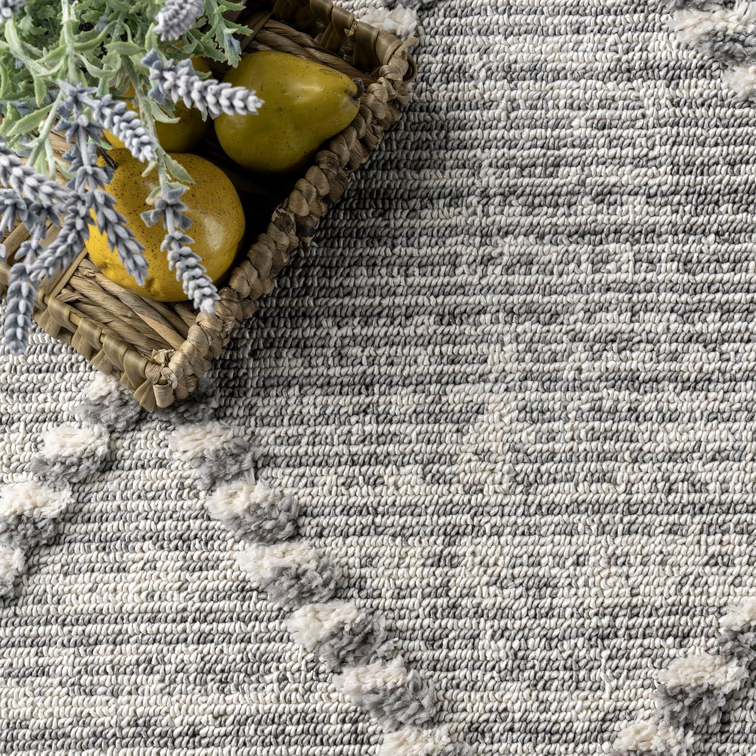 Nuloom Skylar Textured Trellis Tasseled Indoor Area Rug