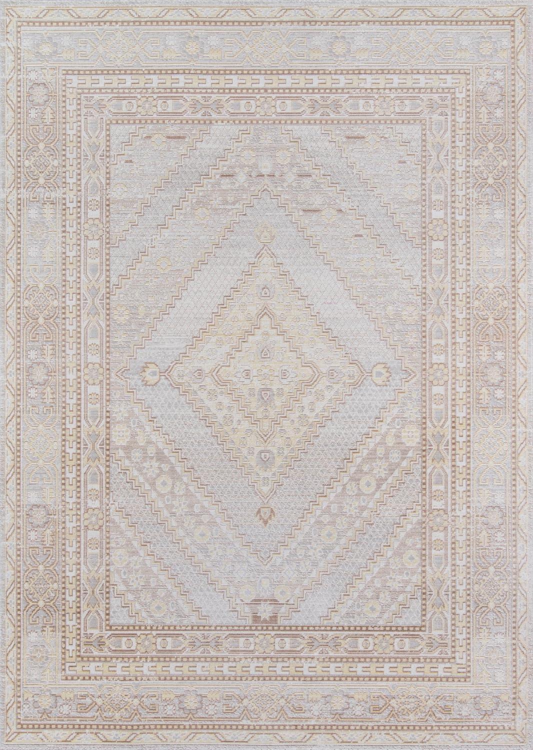 4'x6' Shapes Geometric Loomed Area Rug Gray - Momeni: Modern Indoor Low Pile Polyester Rectangle, Spot Clean