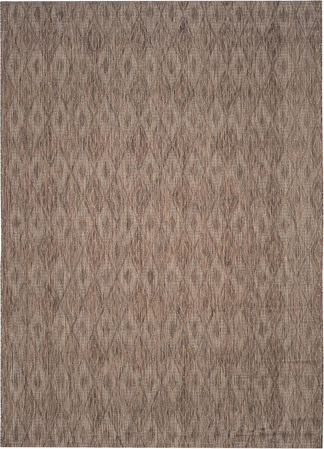 Courtyard CY8522 Power Loomed Indoor and Outdoor Area Rug - Brown/Brown - 8'x11' - Safavieh