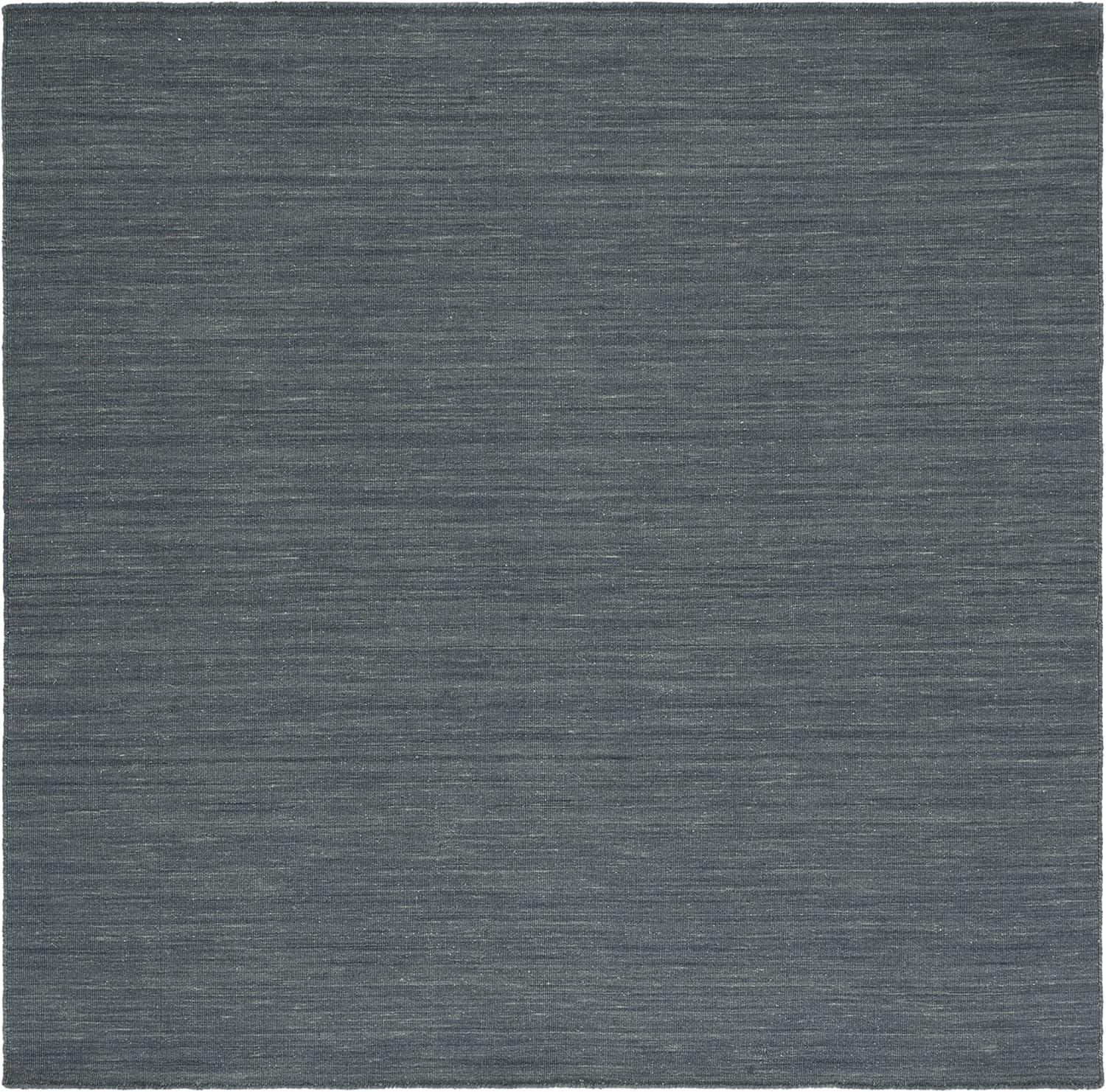 SAFAVIEH Kilim Patrick Solid Area Rug, Grey/Silver, 6' x 6' Square