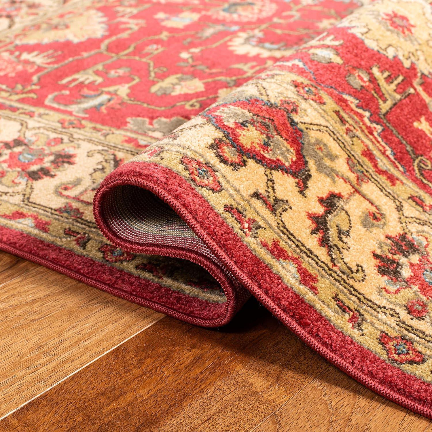 Mahal MAH693 Power Loomed Indoor Area Rug - Red/Beige - 4'x5'7" - Safavieh