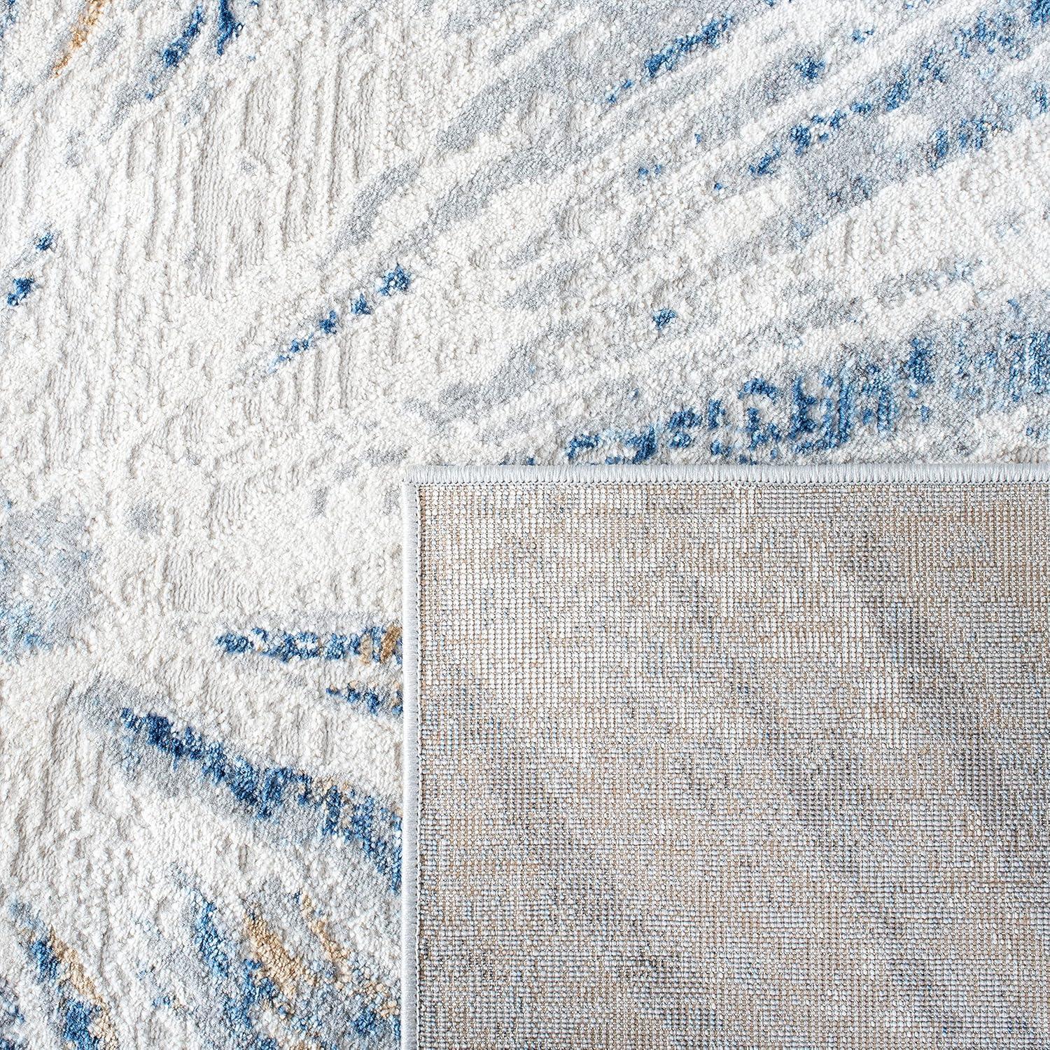 Amelia ALA449 Power Loomed Indoor Area Rug - Grey/Blue - 4'5"x6'5" - Safavieh