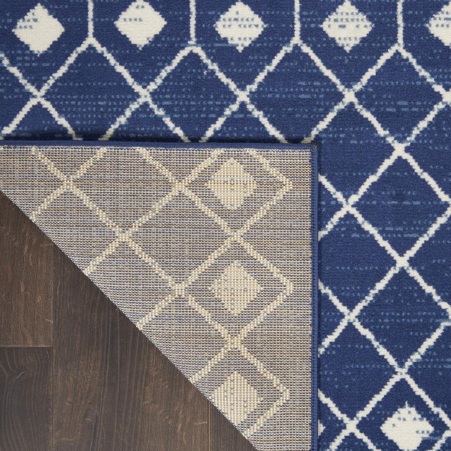 Nourison Grafix GRF37 Navy/White Indoor Area Rug - 6' x 9'