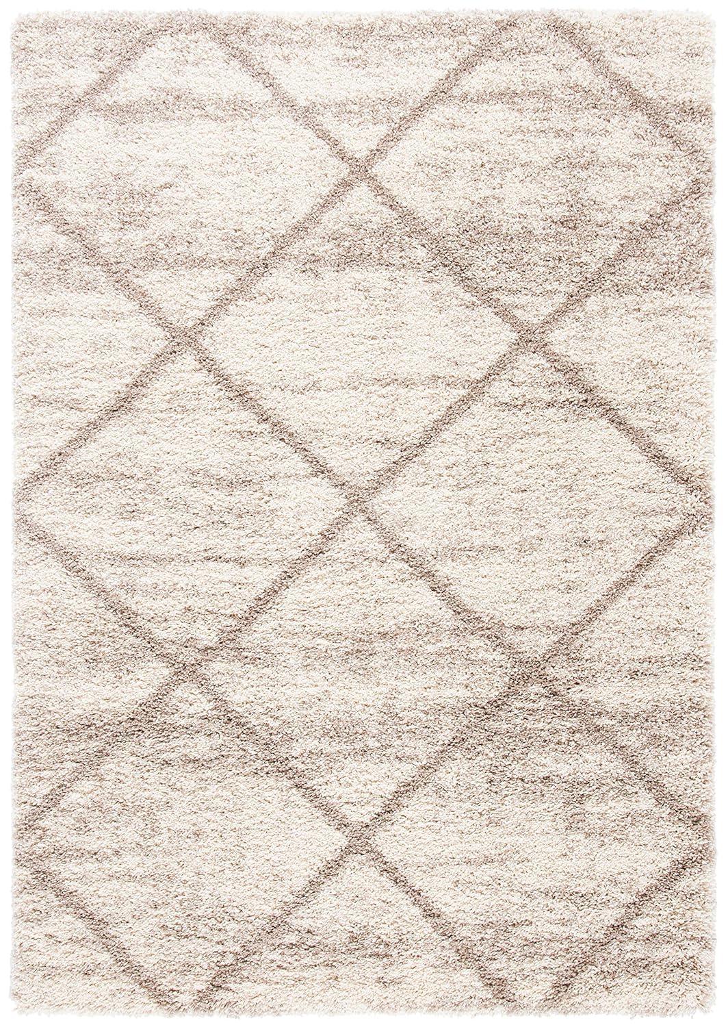 Hudson Shag SGH281 Power Loomed Indoor Area Rug - Multi Ivory/Beige - 5'3"x7'6" - Safavieh
