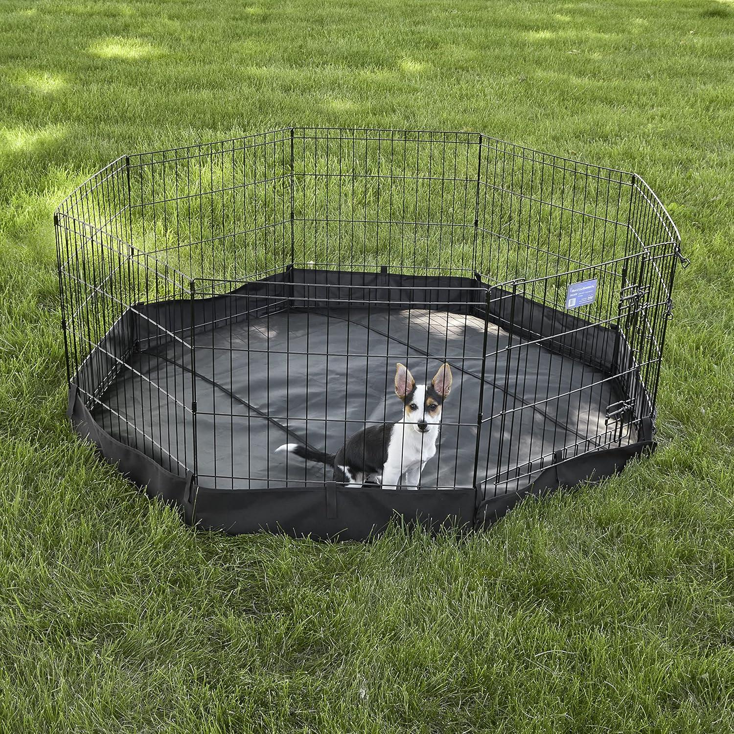 Octagon Exercise Pen Solid Fabric Bottom