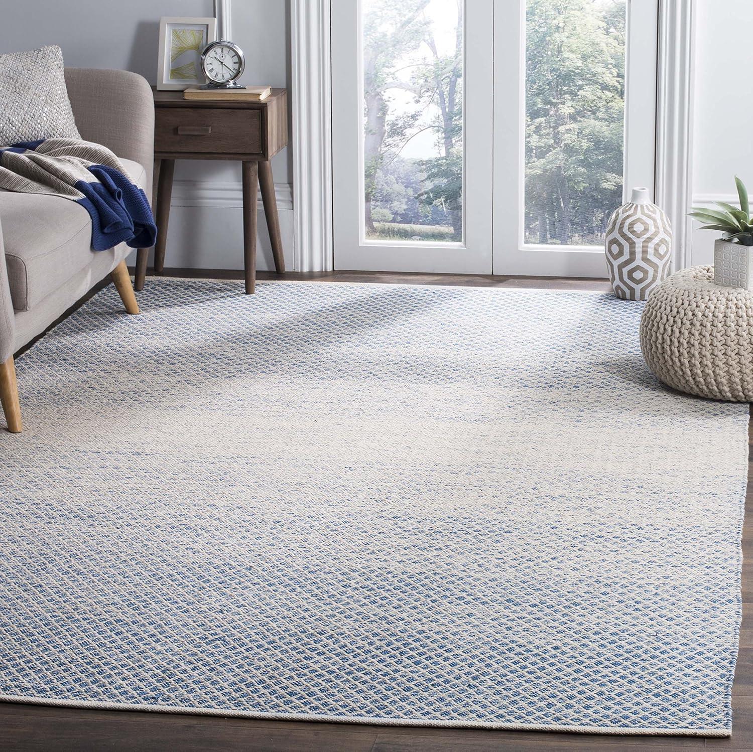 Montauk MTK601 Hand Woven Indoor Area Rug - Blue/Ivory - 6'x9' - Safavieh