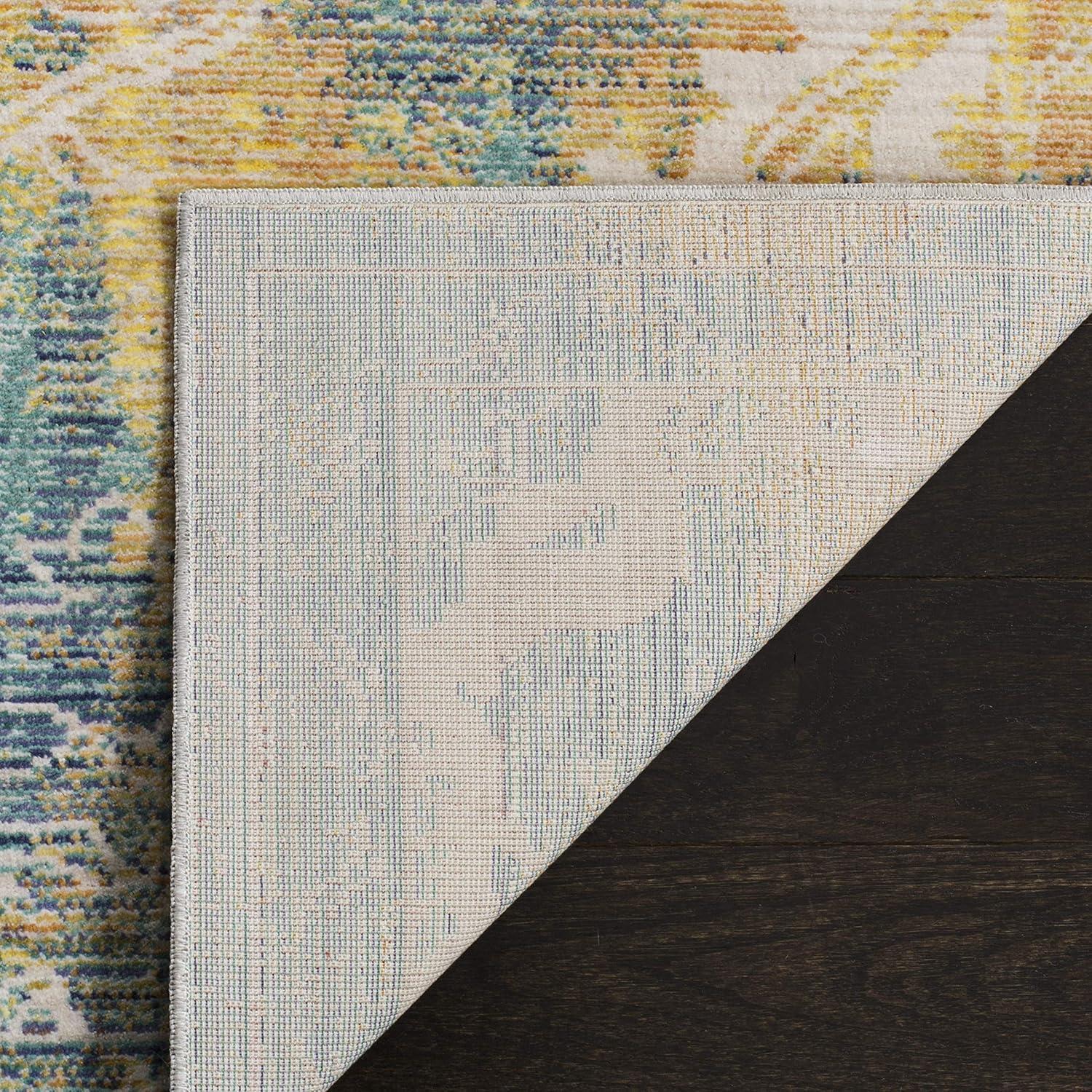 Mystique Multi-Color Abstract Polyester 3' x 5' Area Rug