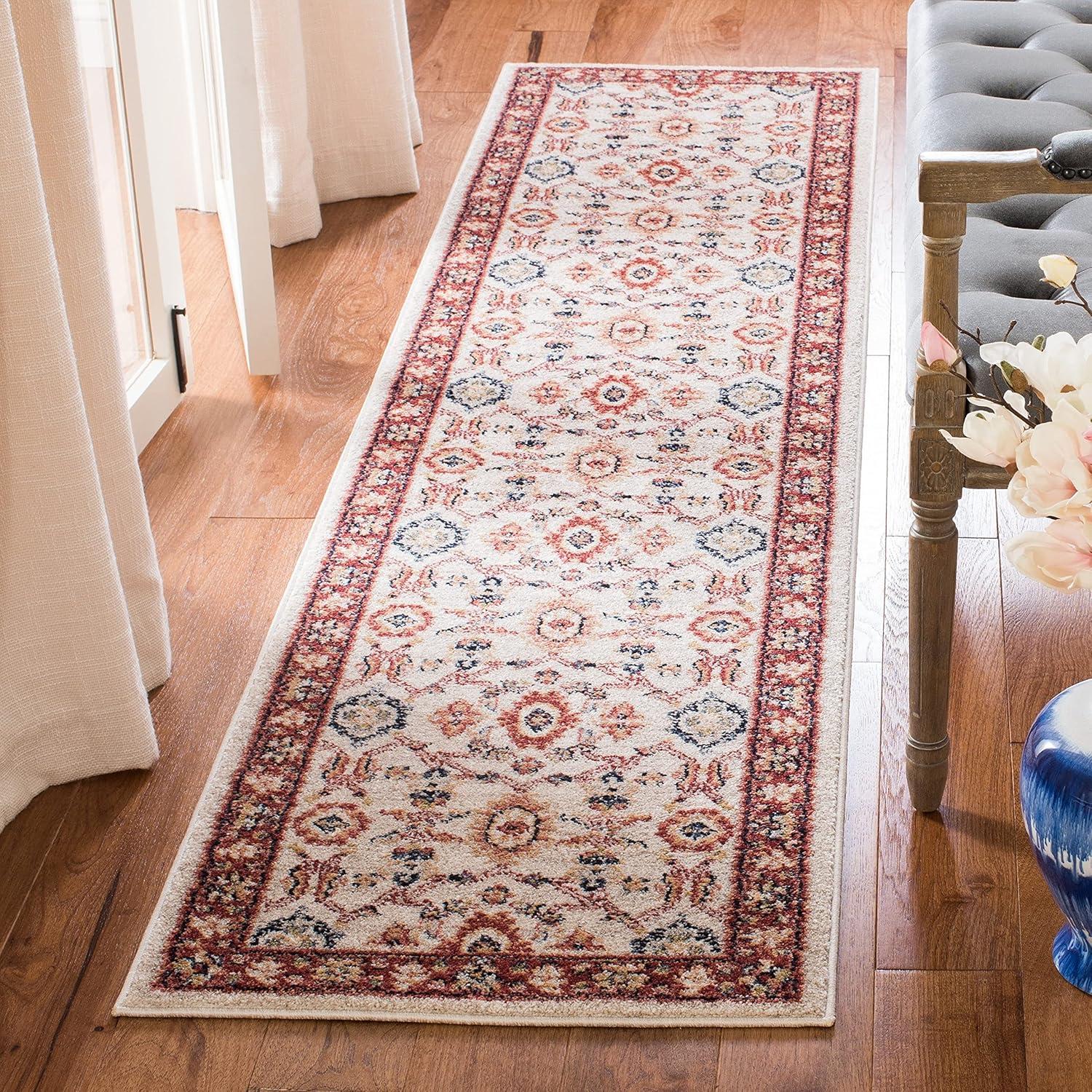 Reversible Charleston Heirloom 9' x 12' Blue Synthetic Area Rug