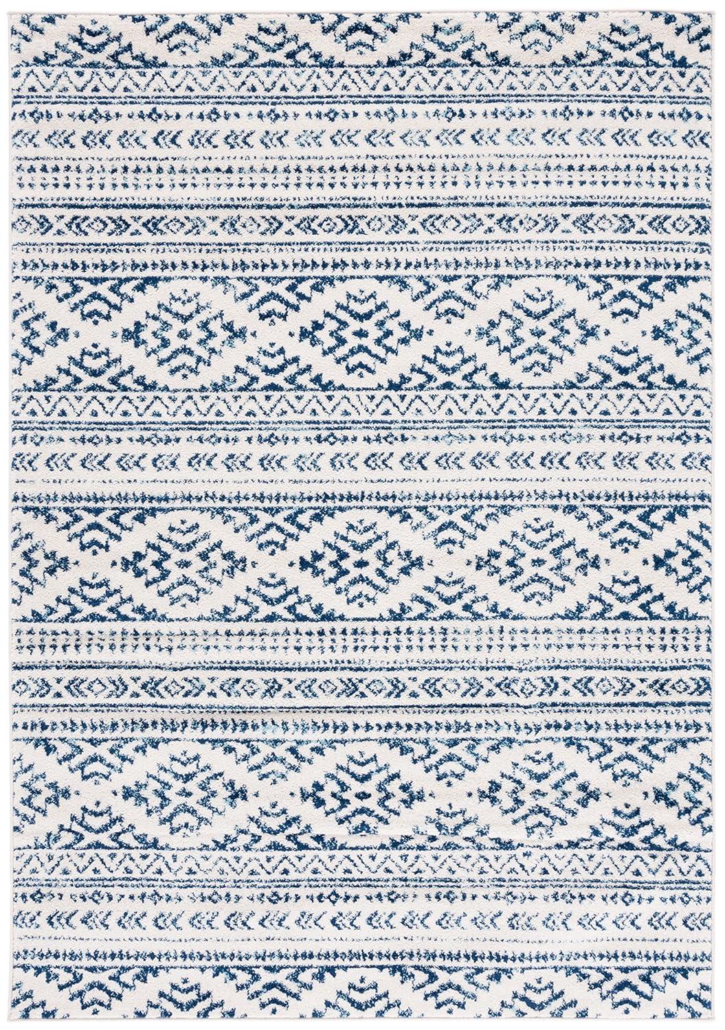 Tulum TUL272 Power Loomed Accent Rug - Ivory/Navy - 2'x5' - Safavieh.