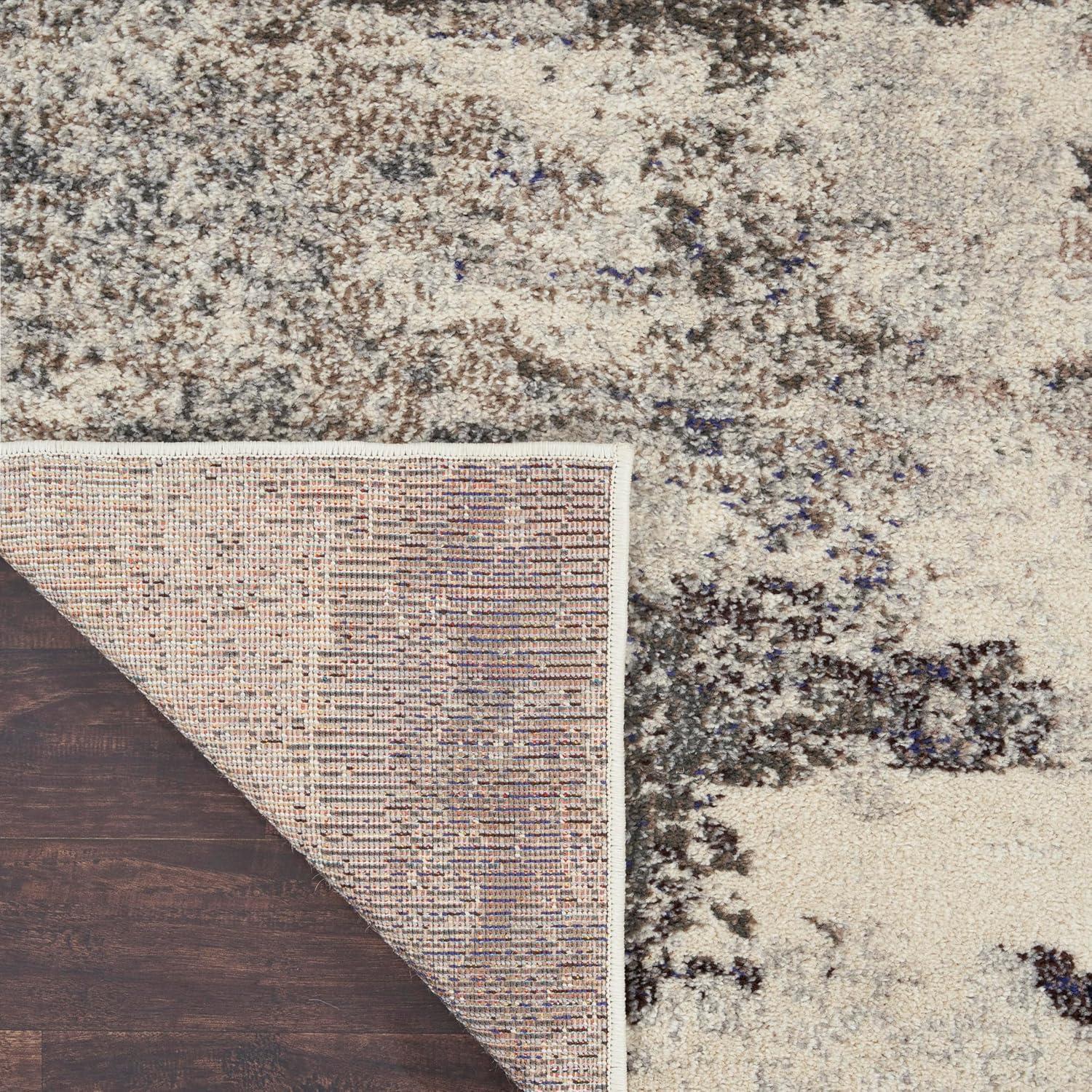 Nourison Celestial CES02 6'7" x 9'7" Ivory/Grey Area Rug