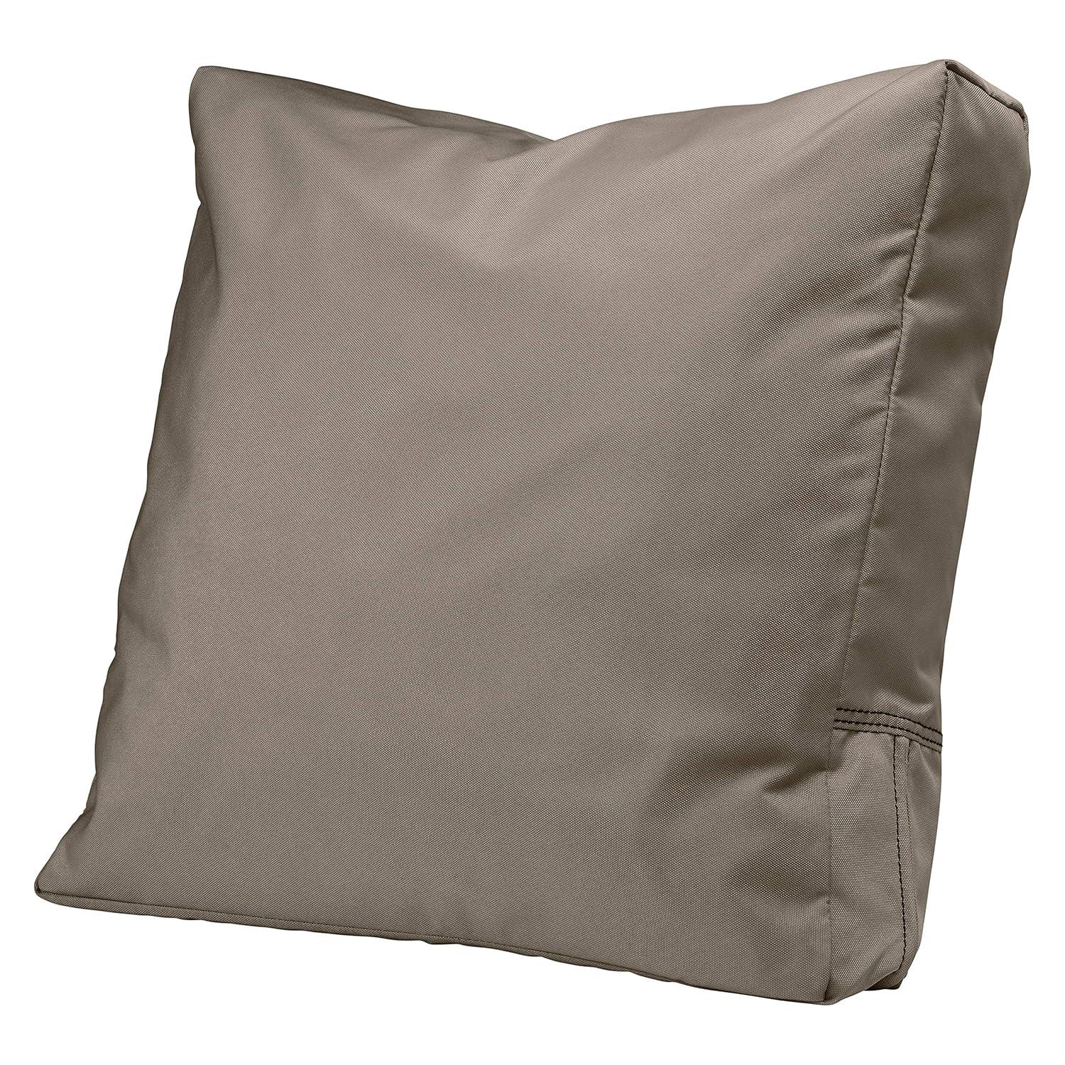 Classic Accessories Ravenna Water-Resistant Patio Lounge Chair/Loveseat Back Cushion, 21 x 20 x 4 Inch, Dark Taupe