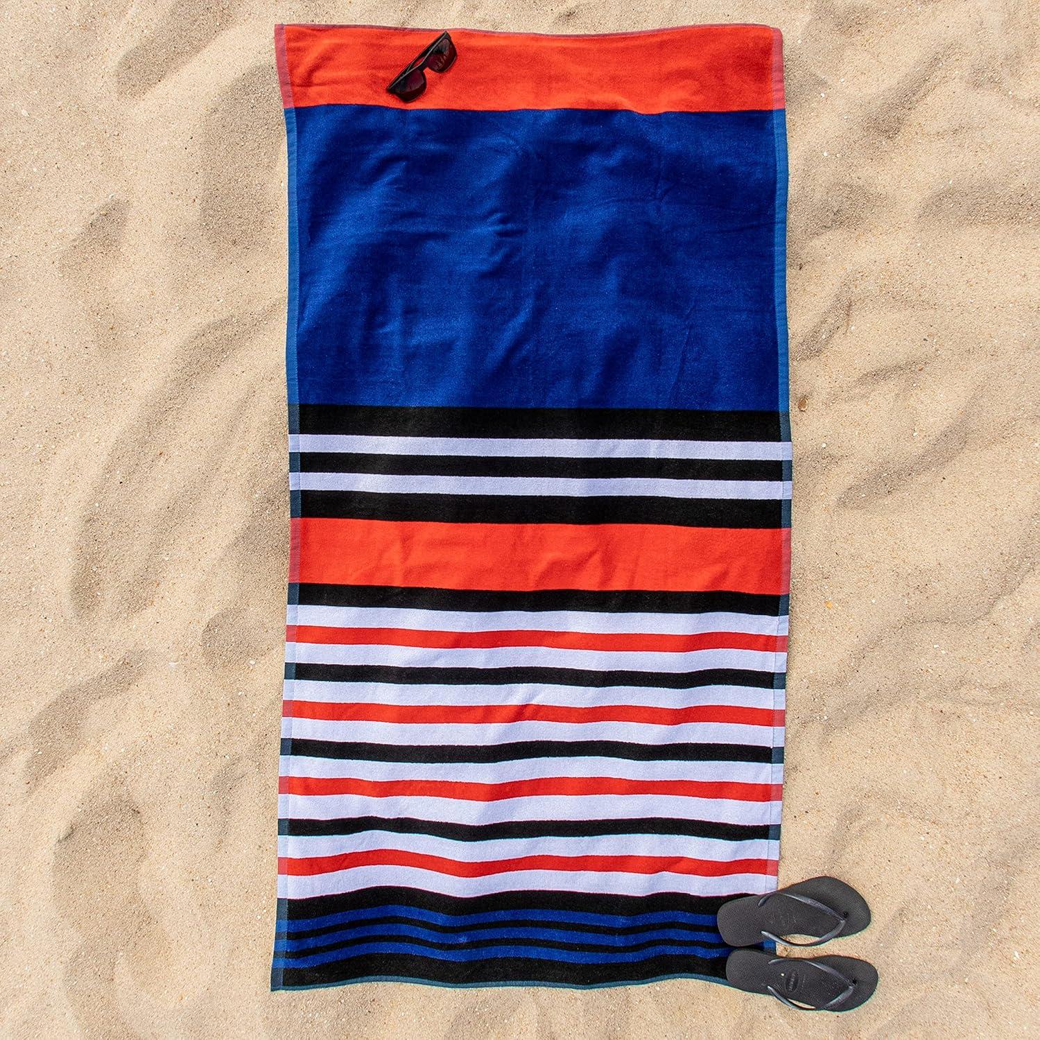 Impressions Fuschia Oversized Island Beach Towel