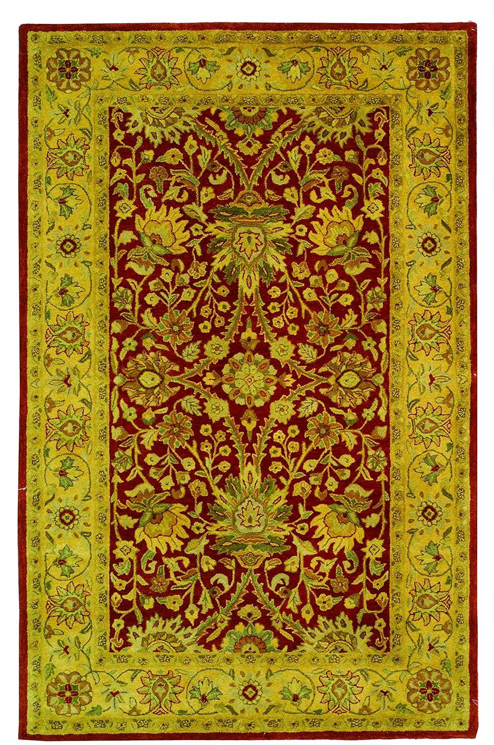 Antiquity AT249 Hand Tufted Area Rug - Rust/Gold - 6'x9' - Safavieh.