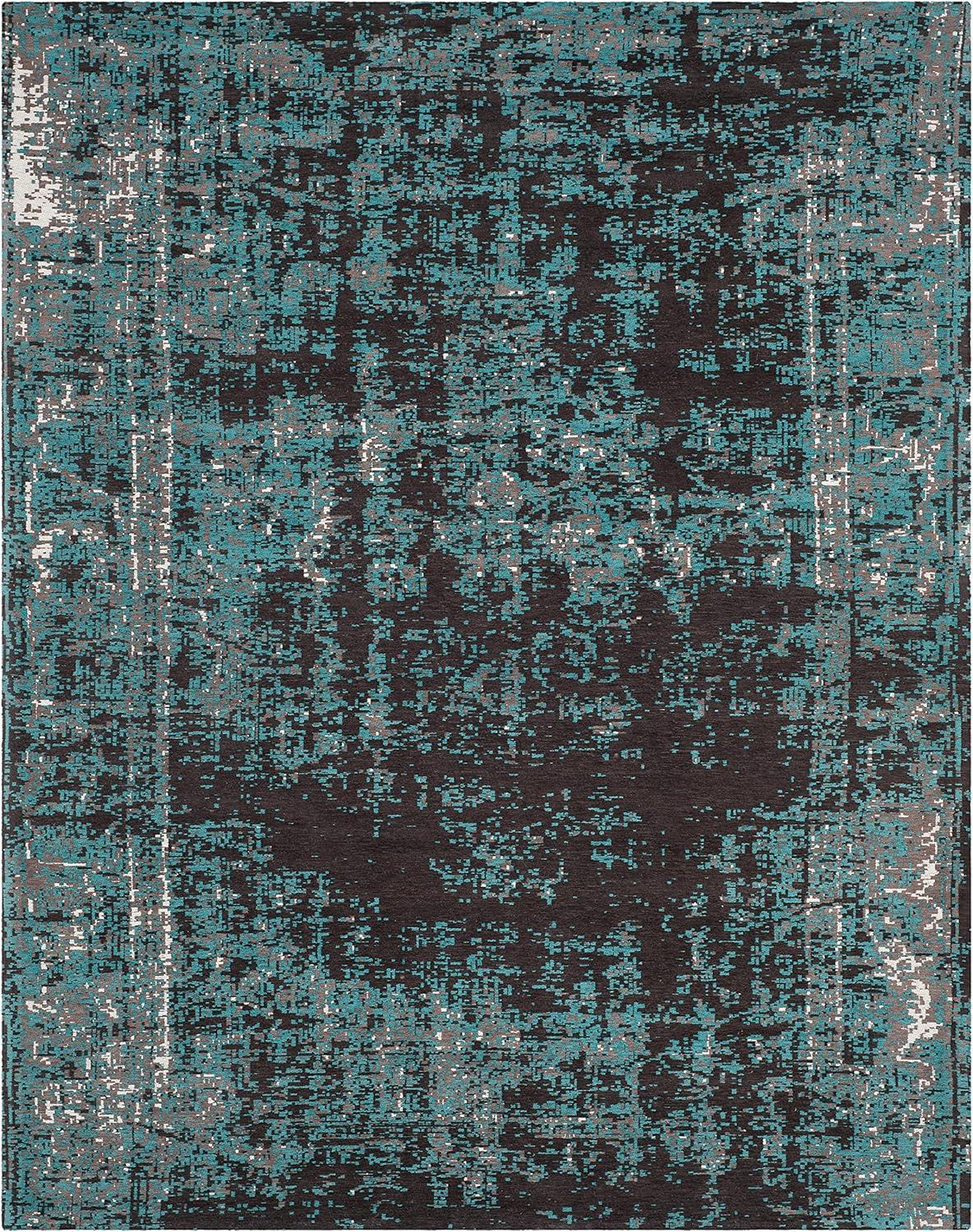 SAFAVIEH Classic Vintage Rothesay Oriental Overdyed Area Rug, Teal/Brown, 9' x 12'