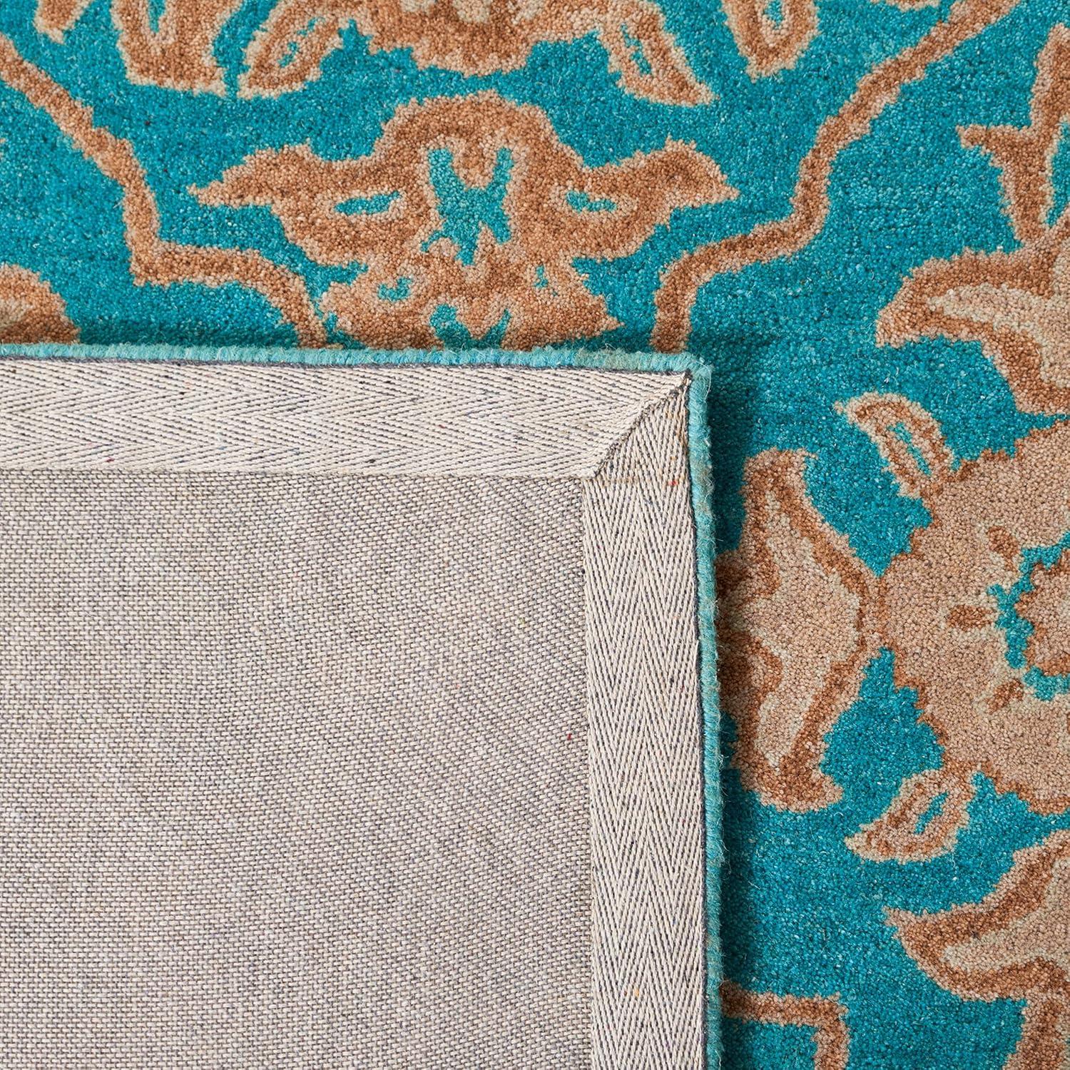 Heritage HG870 Hand Tufted Area Rug - Turquoise/Multi - 4'x6' - Safavieh.