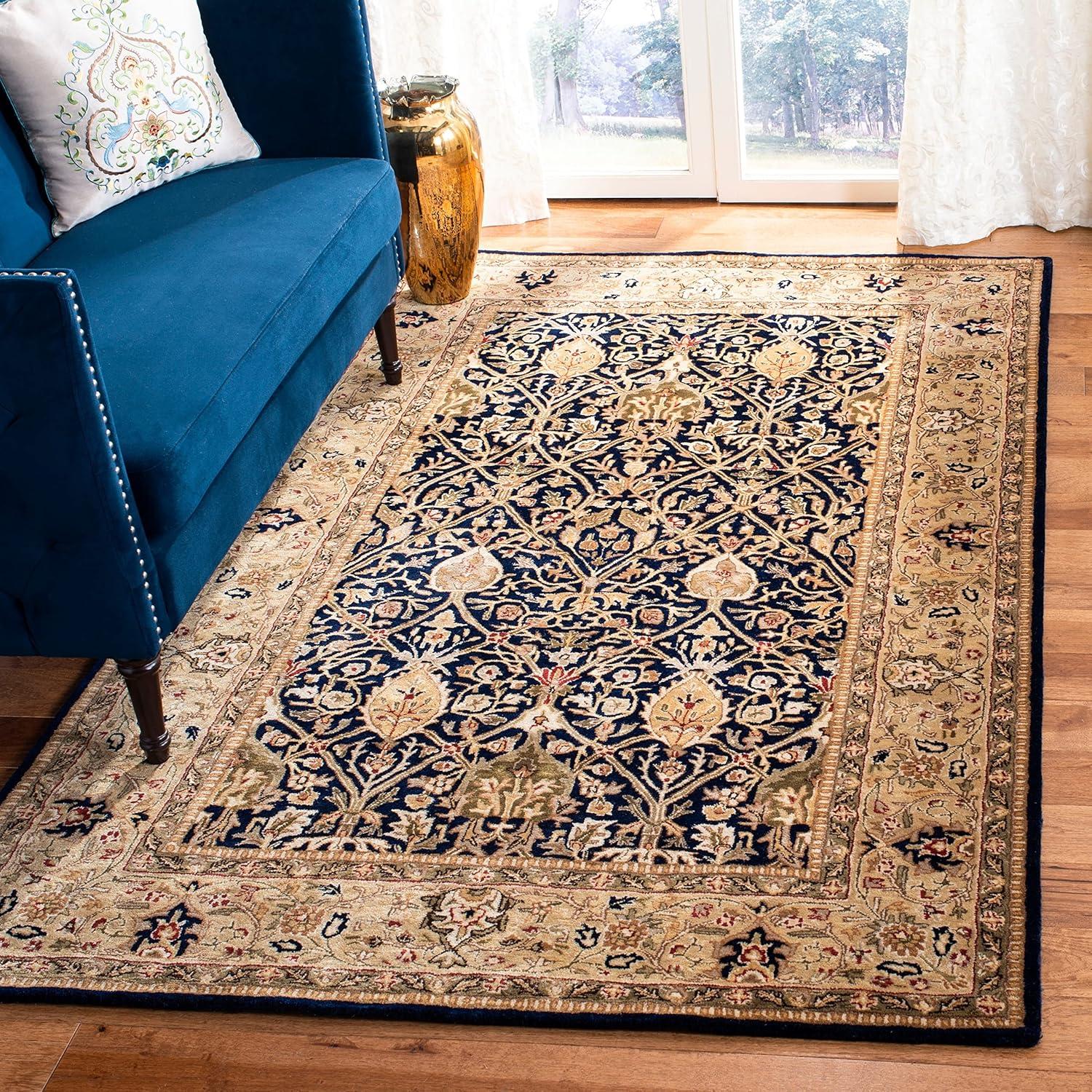 SAFAVIEH Persian Legend Amy Floral Bordered Wool Area Rug, Ivory/Rust, 3' x 5'