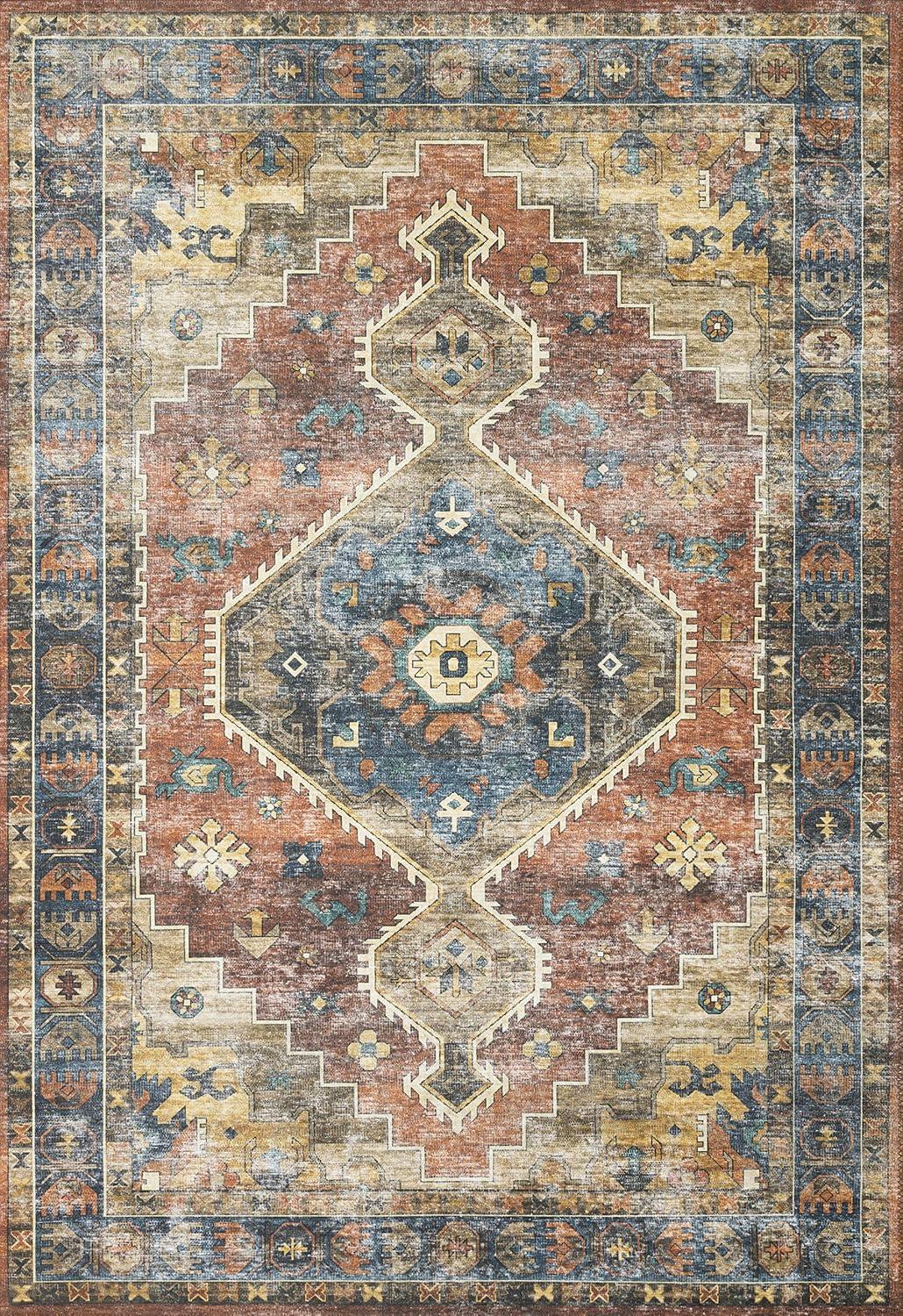 Loloi II SKYE SKY-11 Rust /Blue Oriental Area Rug 3'-6" x 5'-6"