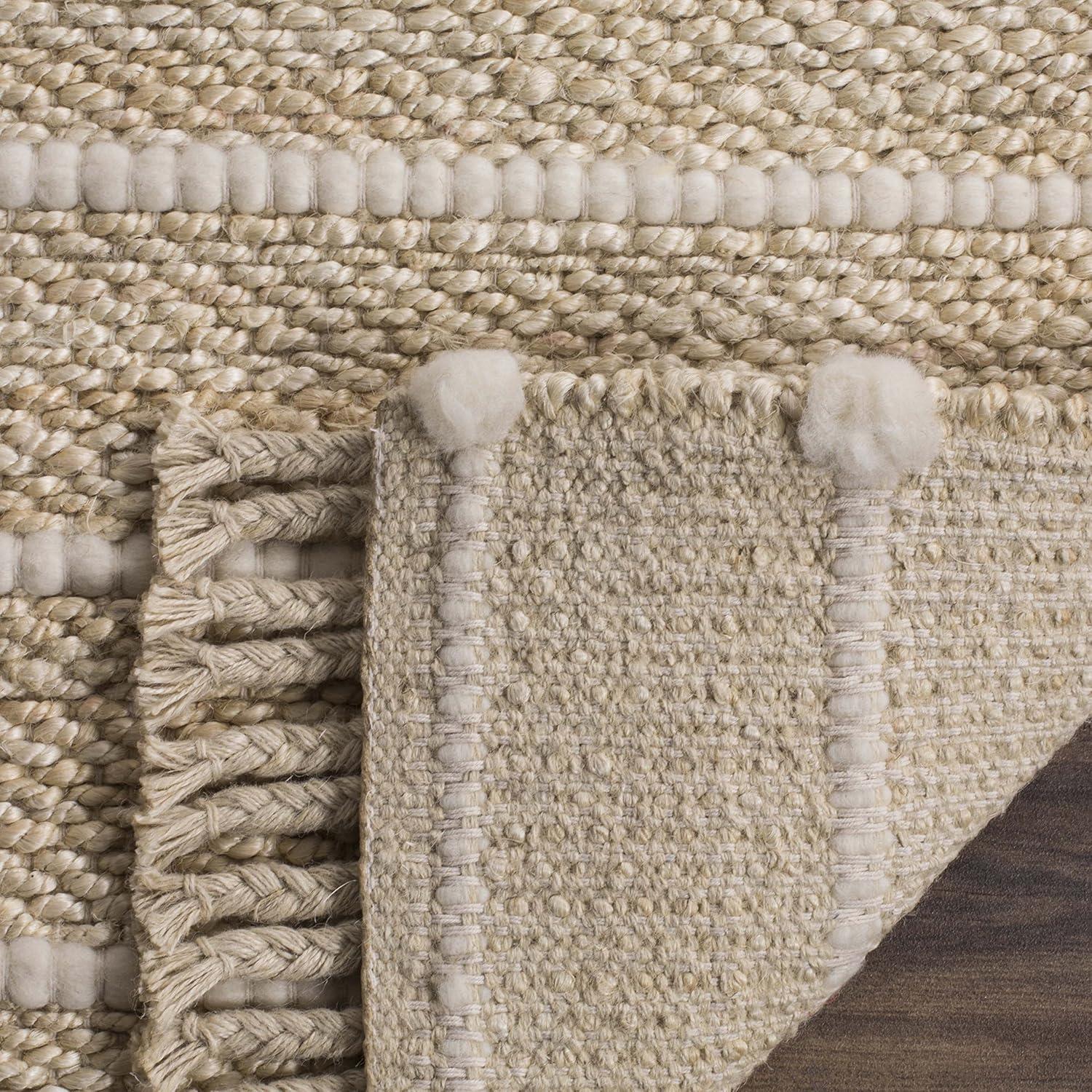 Natural Fiber NF550 Hand Woven Area Rug - Ivory/Ivory - 6'x6' - Safavieh.