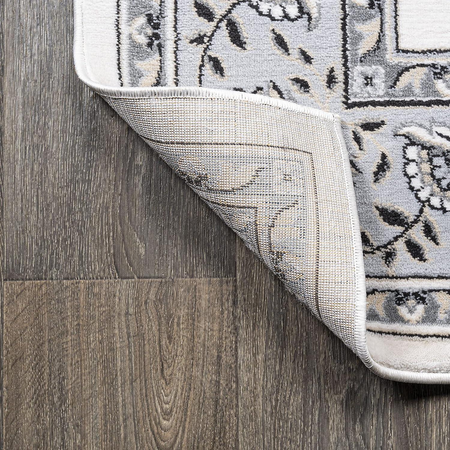 5'x 8' Cherie French Cottage Area Rug, Cream/Light Gray - JONATHAN Y