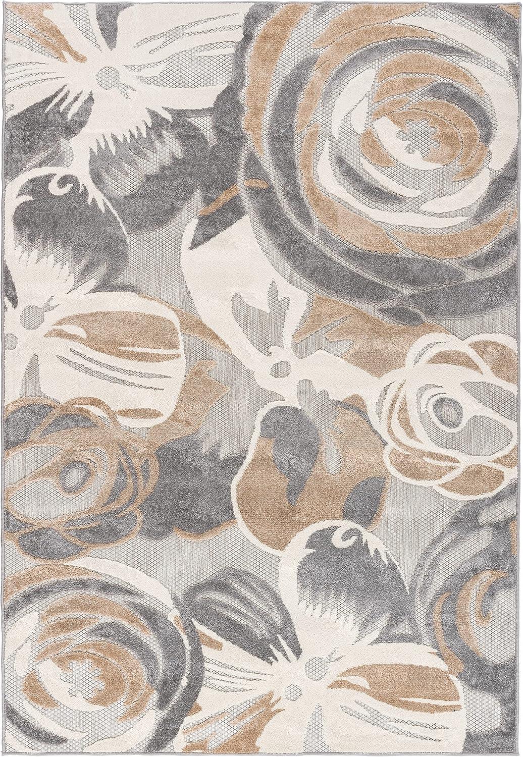 World Rug Gallery Modern Floral Indoor/Outdoor Area Rug