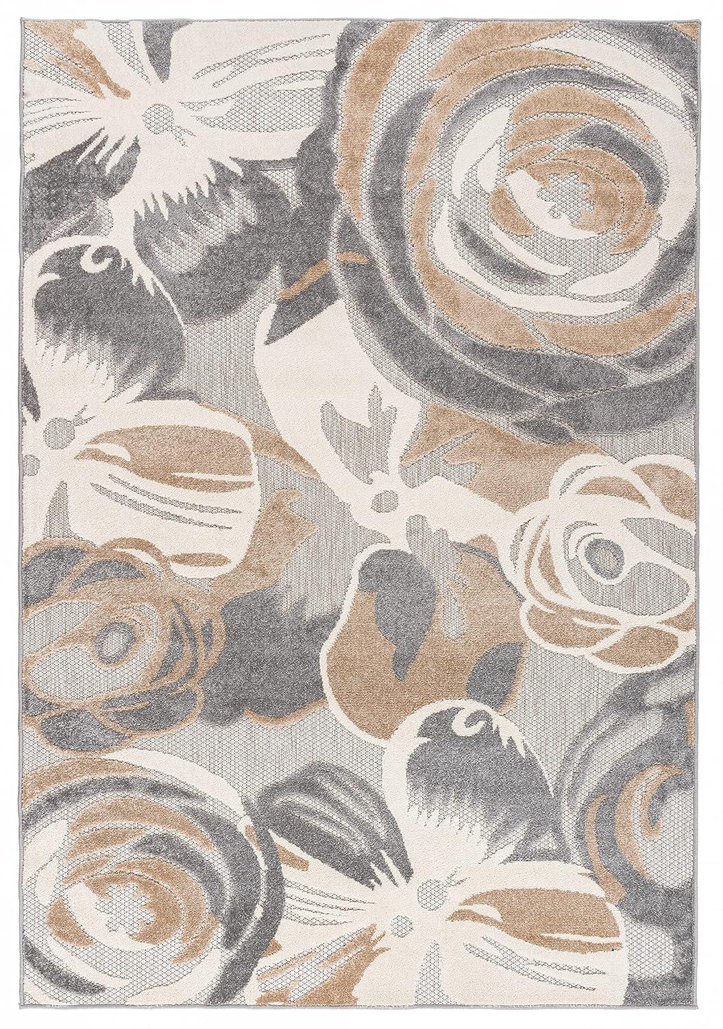 World Rug Gallery Modern Floral Indoor/Outdoor Area Rug