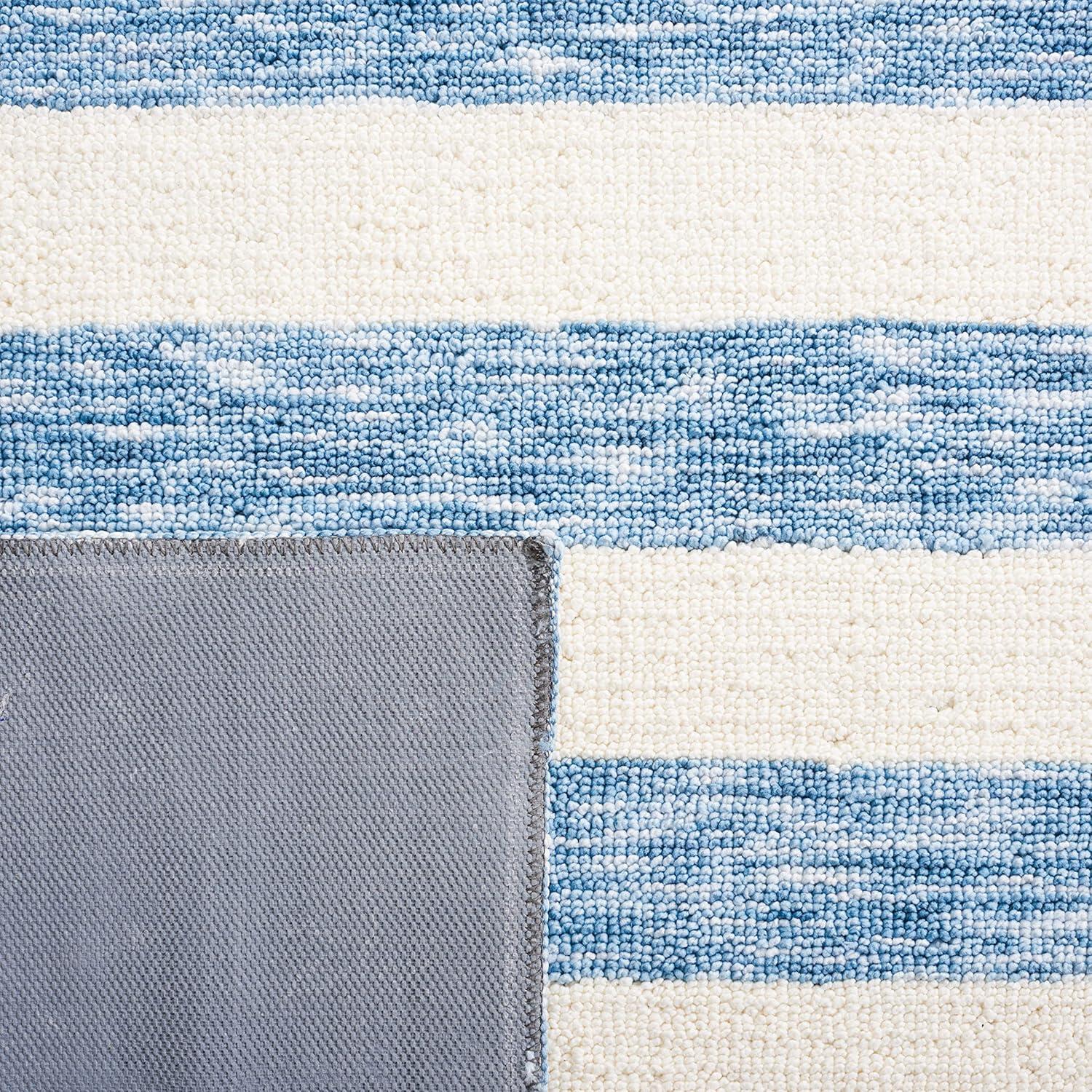 Easy Care ECR115 Power Loomed Machine Washable Indoor Area Rug - Light Blue/Ivory - 4'x6' - Safavieh