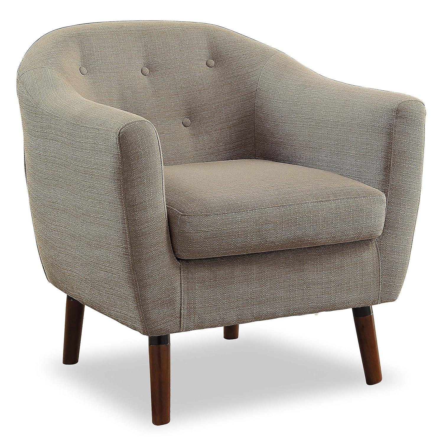 Lexicon Lucille Upholstered Accent Chair in Beige