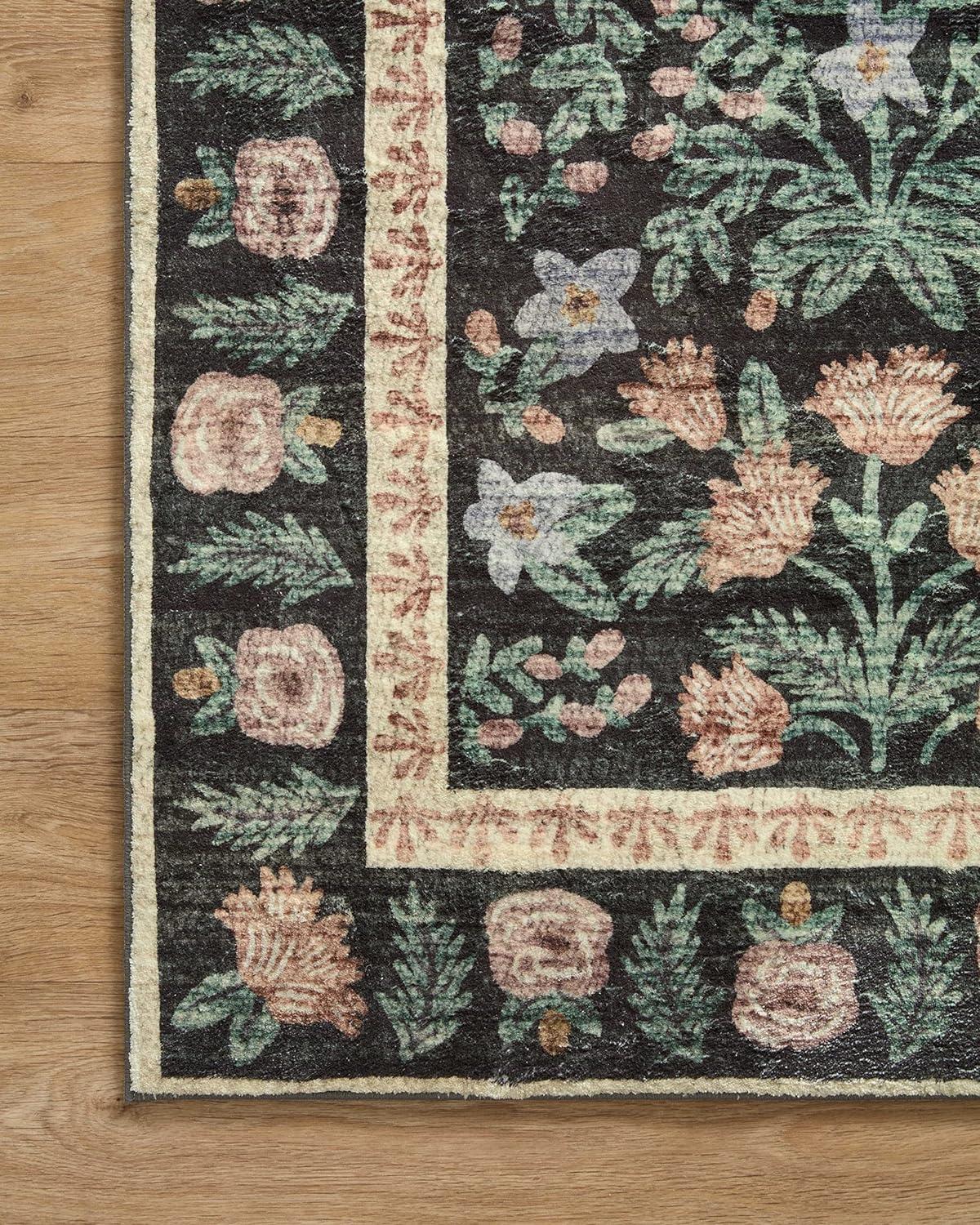 Rifle Paper Co. x Loloi Eden Mughal Garden Black Rug feat. CloudPile