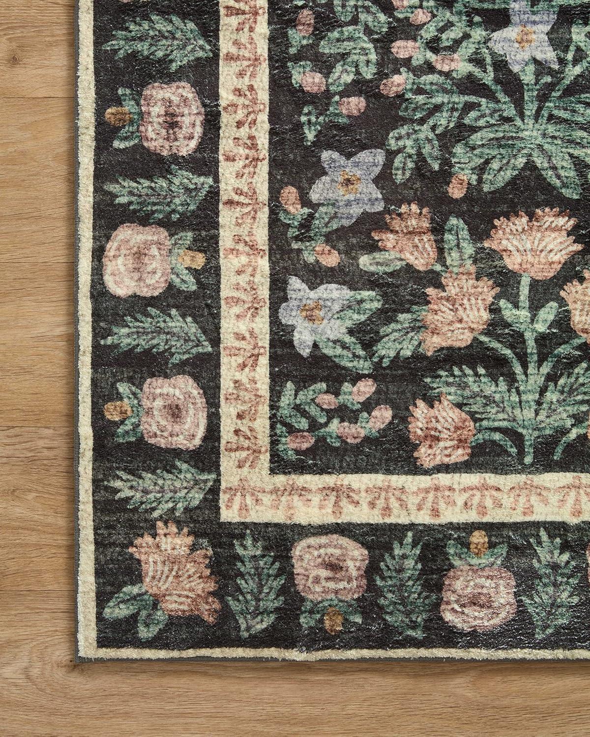 Rifle Paper Co. x Loloi Eden Mughal Garden Black Rug feat. CloudPile