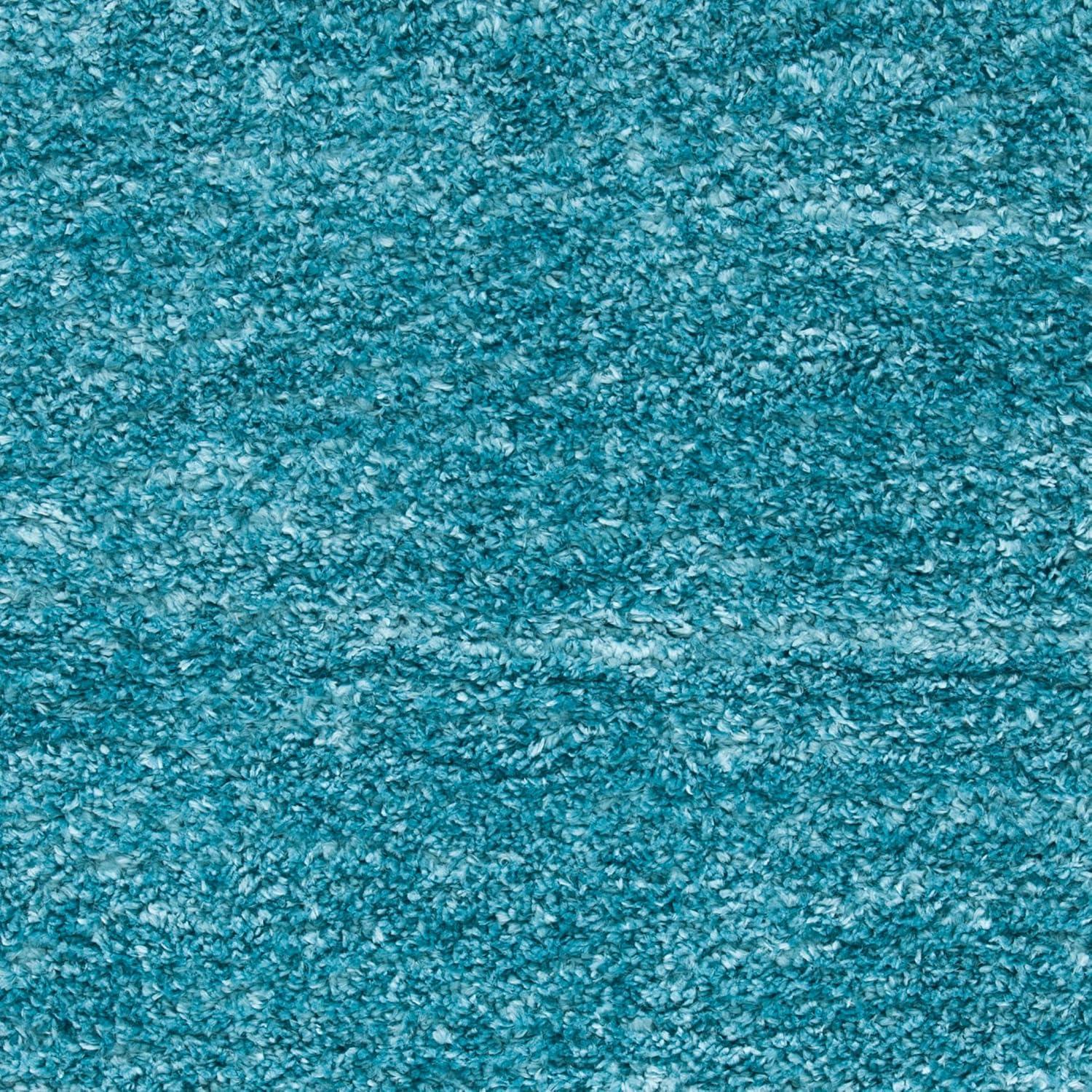 August Shag 900 AUG900 Power Loomed Indoor Area Rug - Turquoise - 6'7"x6'7" - Safavieh