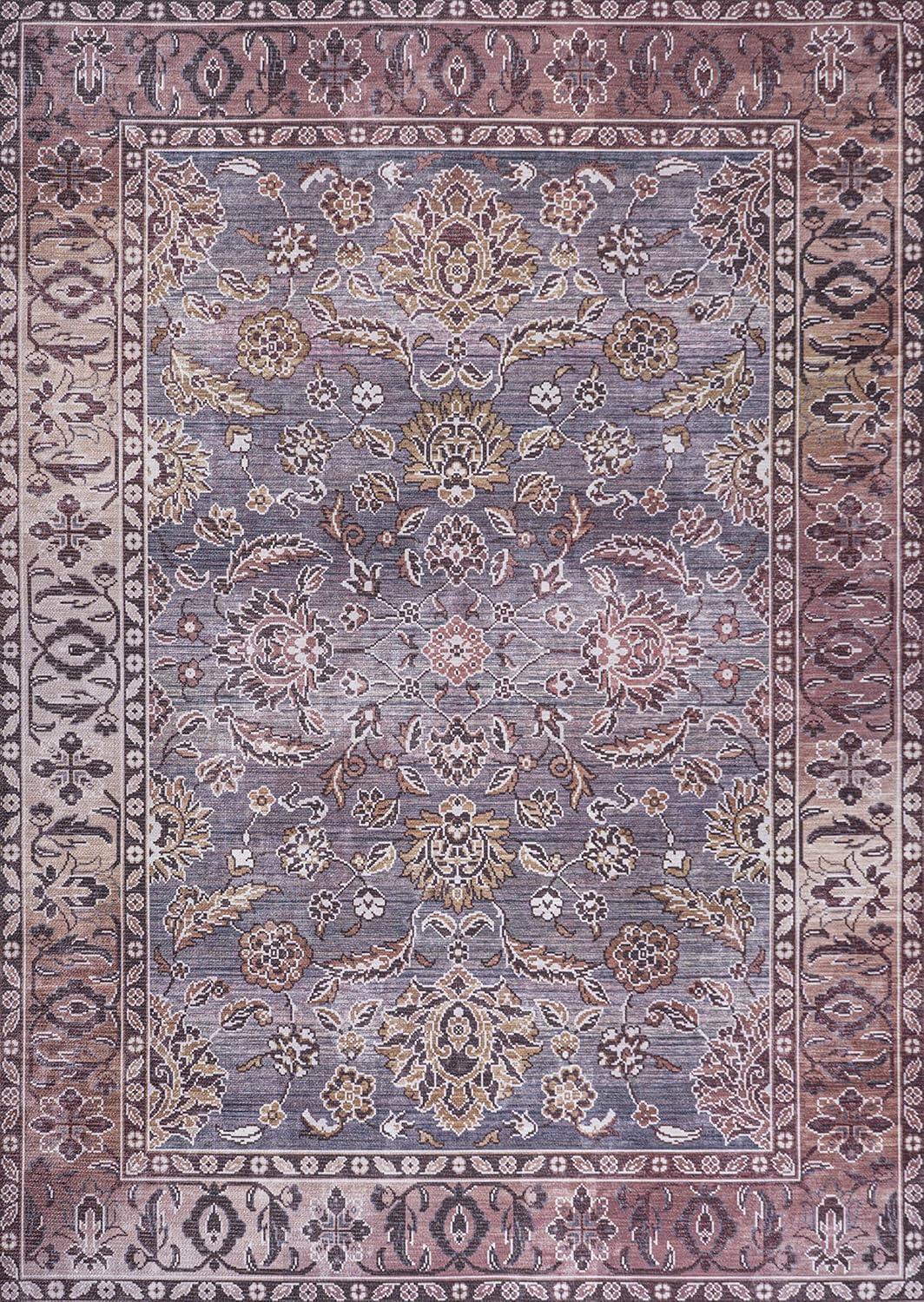 Victoria Ornate Persian All-Over Machine-Washable Area Rug - JONATHAN Y