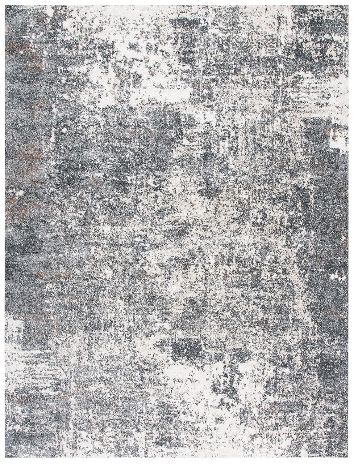 Aston ASN705 Power Loomed Indoor Area Rug - Grey/Ivory - 9'x12' - Safavieh