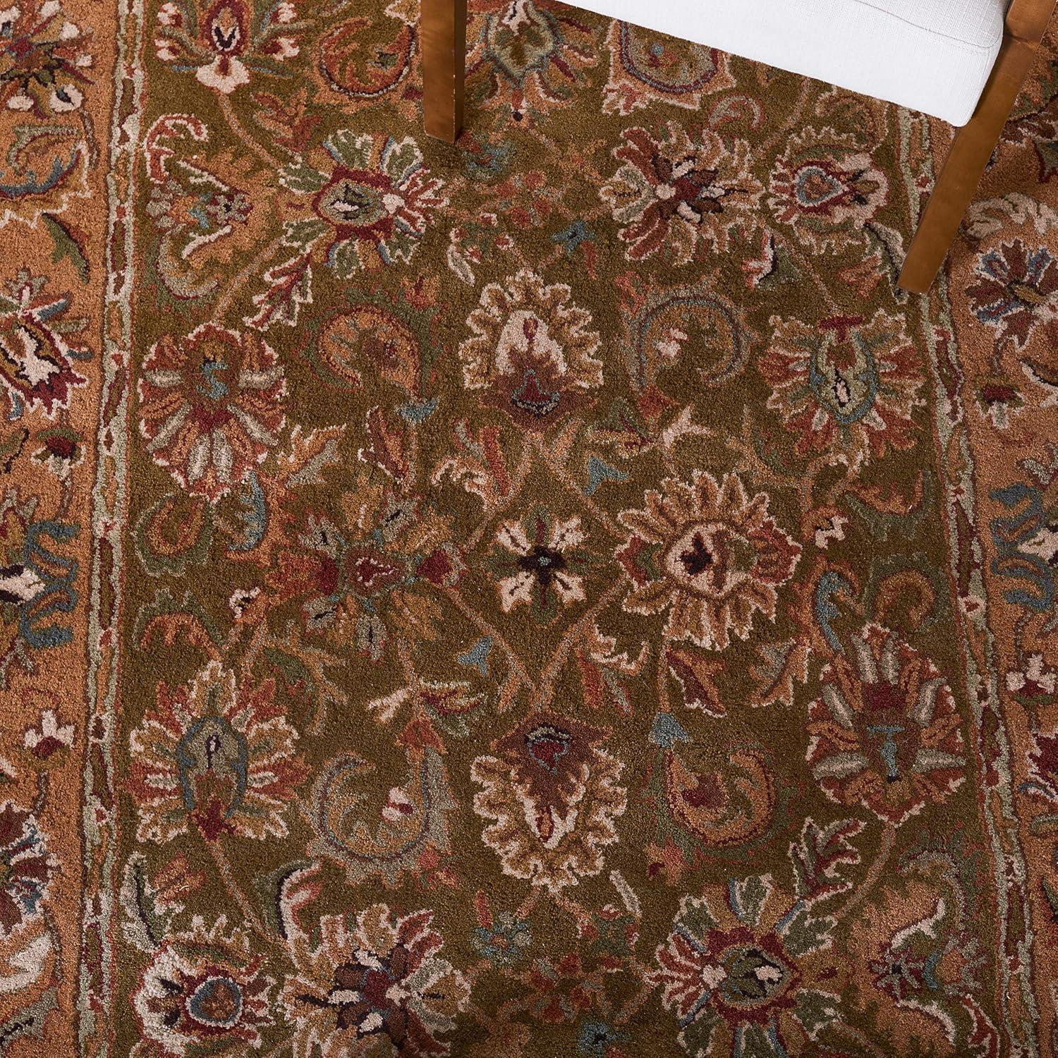 Classic CL758 Hand Tufted Runner Rug - Olive/Camel - 2'3"x12' - Safavieh.